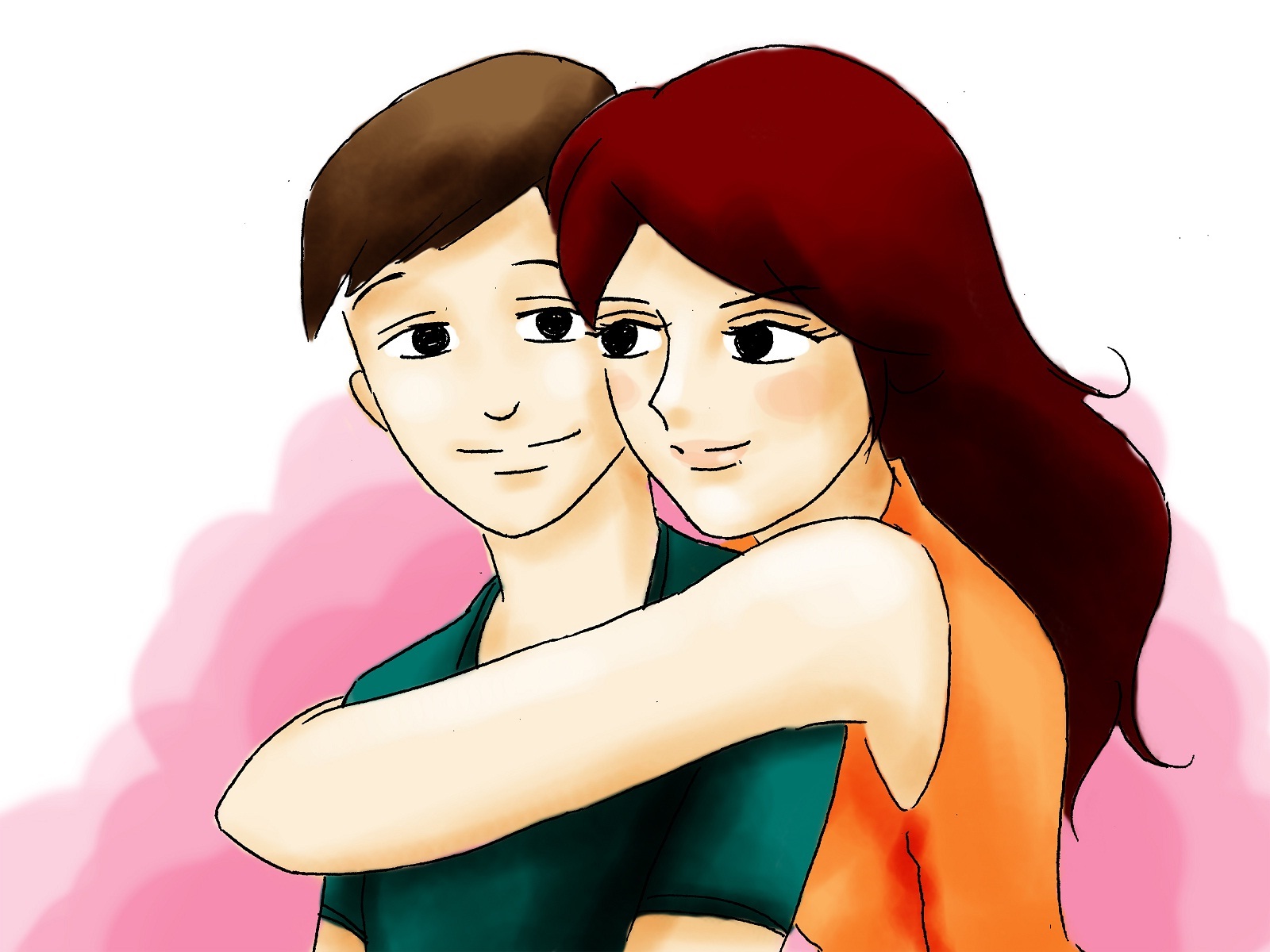 Cartoon Love Couple Wallpapers - Emotional Love Thoughts In Hindi - HD Wallpaper 