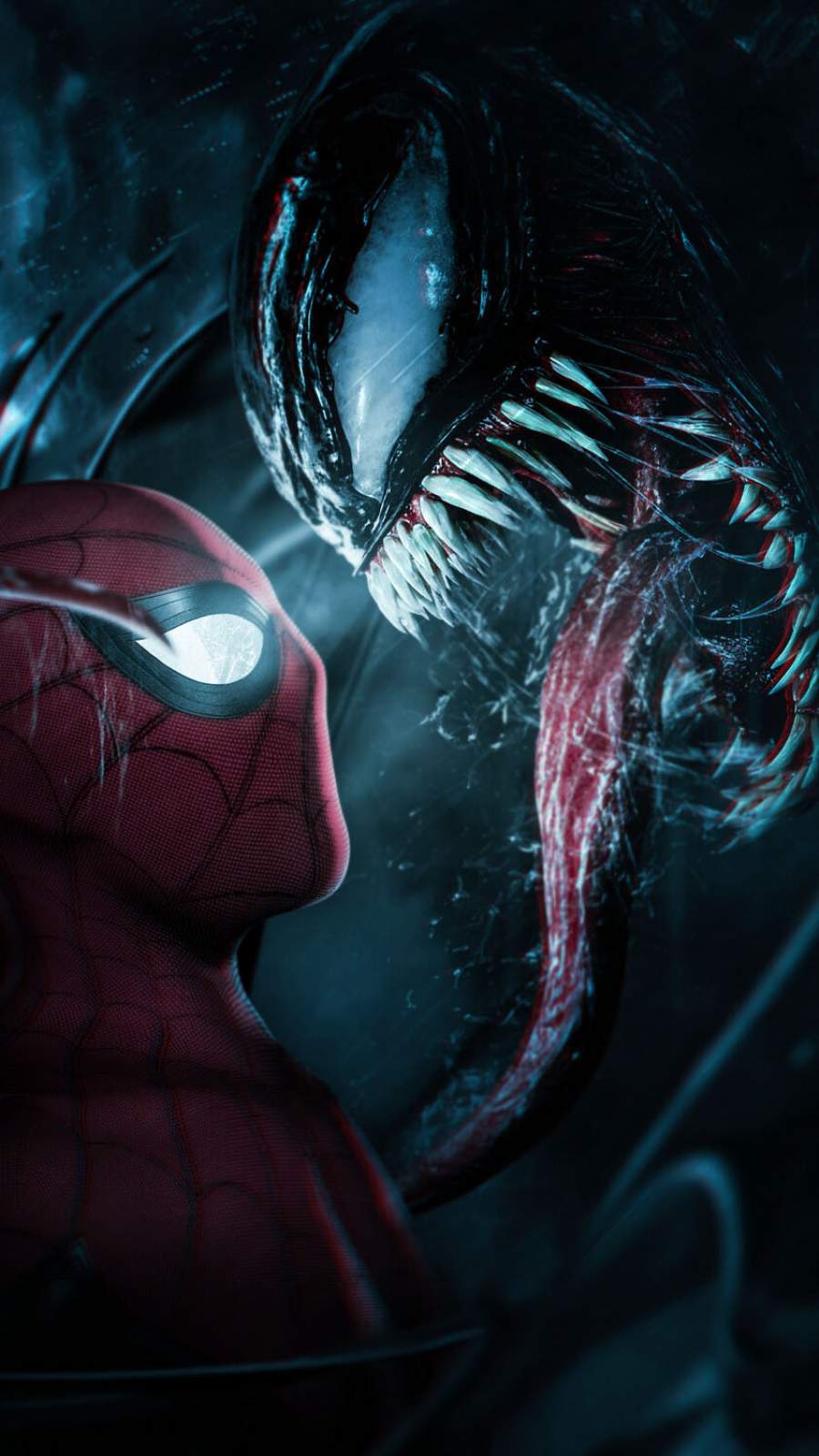 Spiderman Iphone Mobile Wallpapers Image - Spiderman And Venom Fan Art - HD Wallpaper 