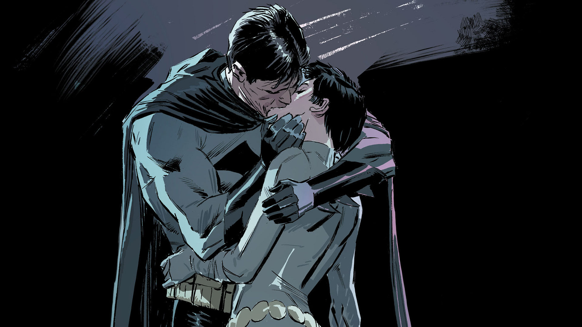 Batman And Catwoman Wallpaper - Batman And Catwoman - HD Wallpaper 