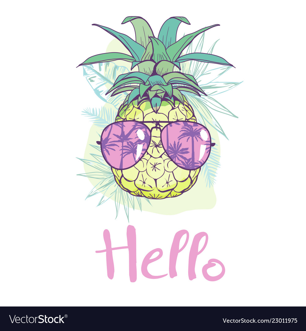 Pineapple With Glasses - HD Wallpaper 