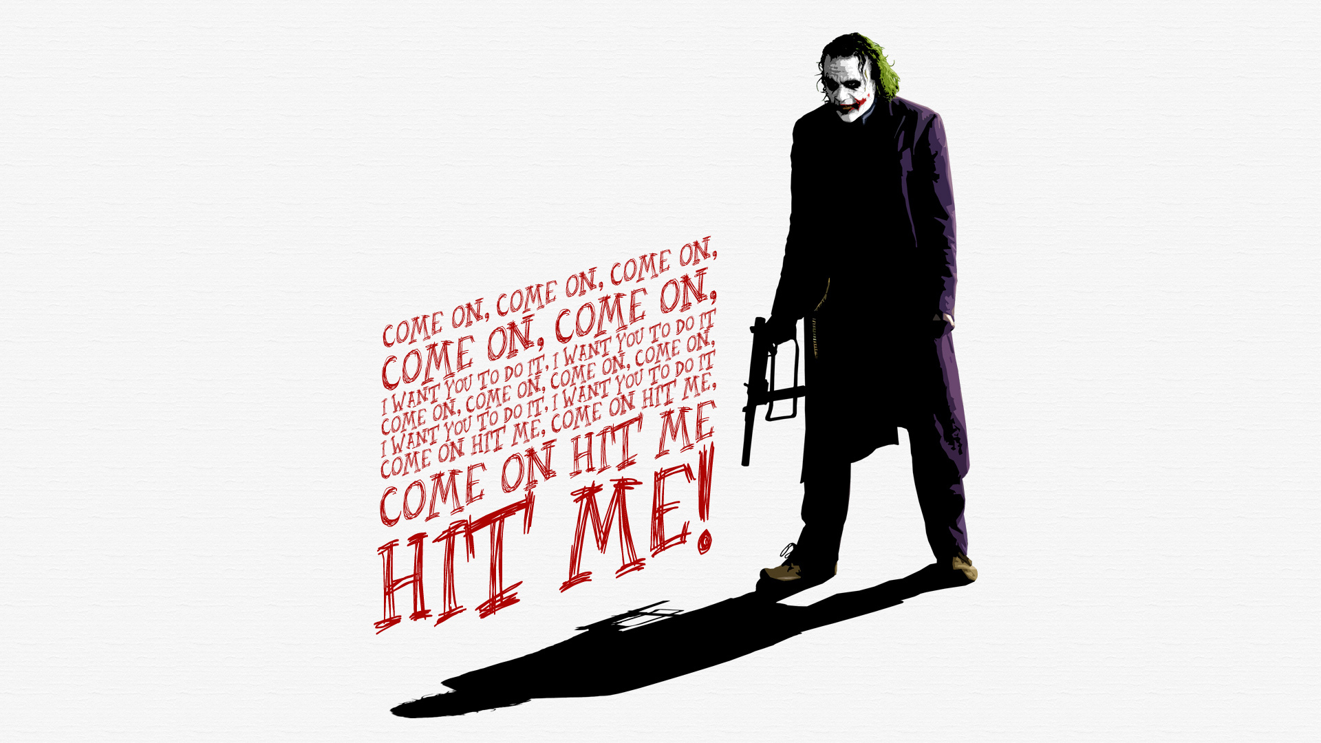 The Joker Full Hd Wallpaper - Joker Hd Wallpaper Heath Ledger - HD Wallpaper 