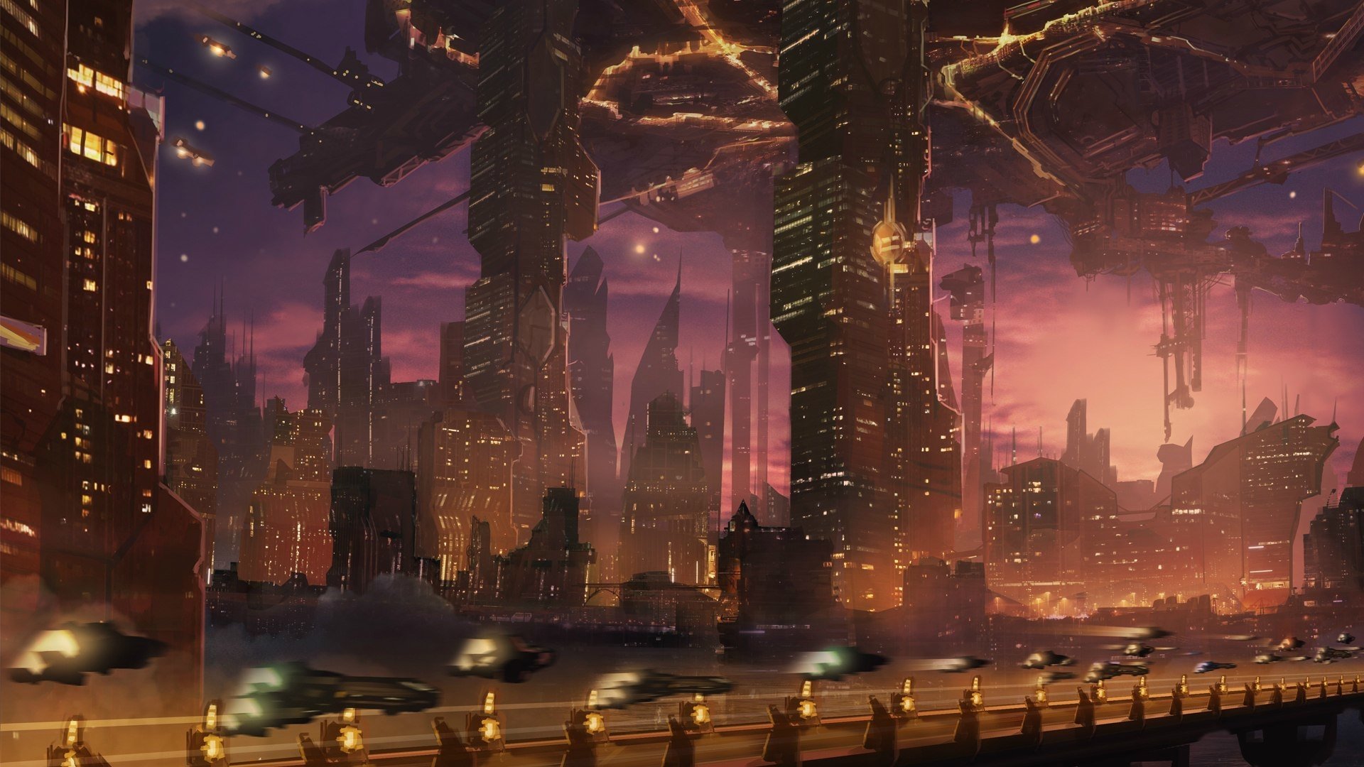 Sci Fi City Landscapes - HD Wallpaper 
