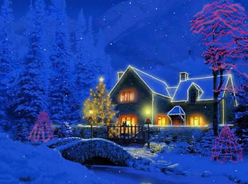 Christmas House Facebook Cover - HD Wallpaper 