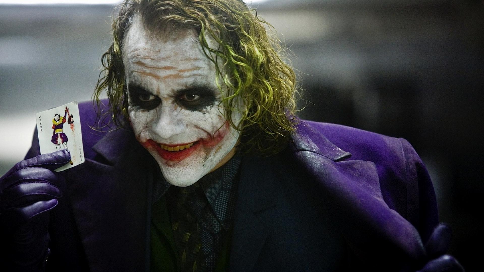 The Joker From Dc S Trilogy The Dark Knight - Heath Ledger Joker Hd - HD Wallpaper 