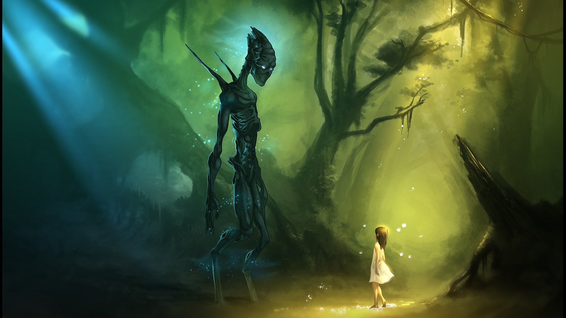 Fantasy Monster And Girl - HD Wallpaper 
