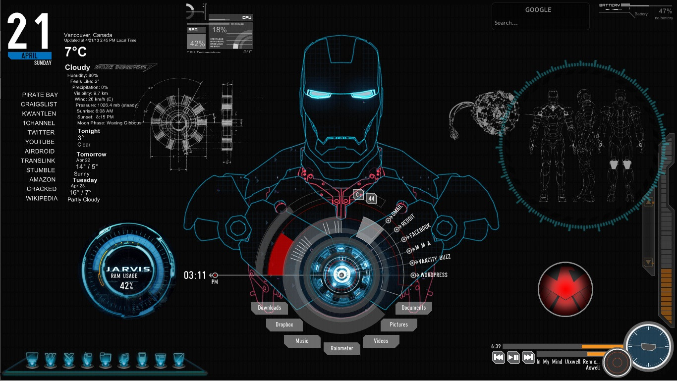 iron man jarvis theme android free download