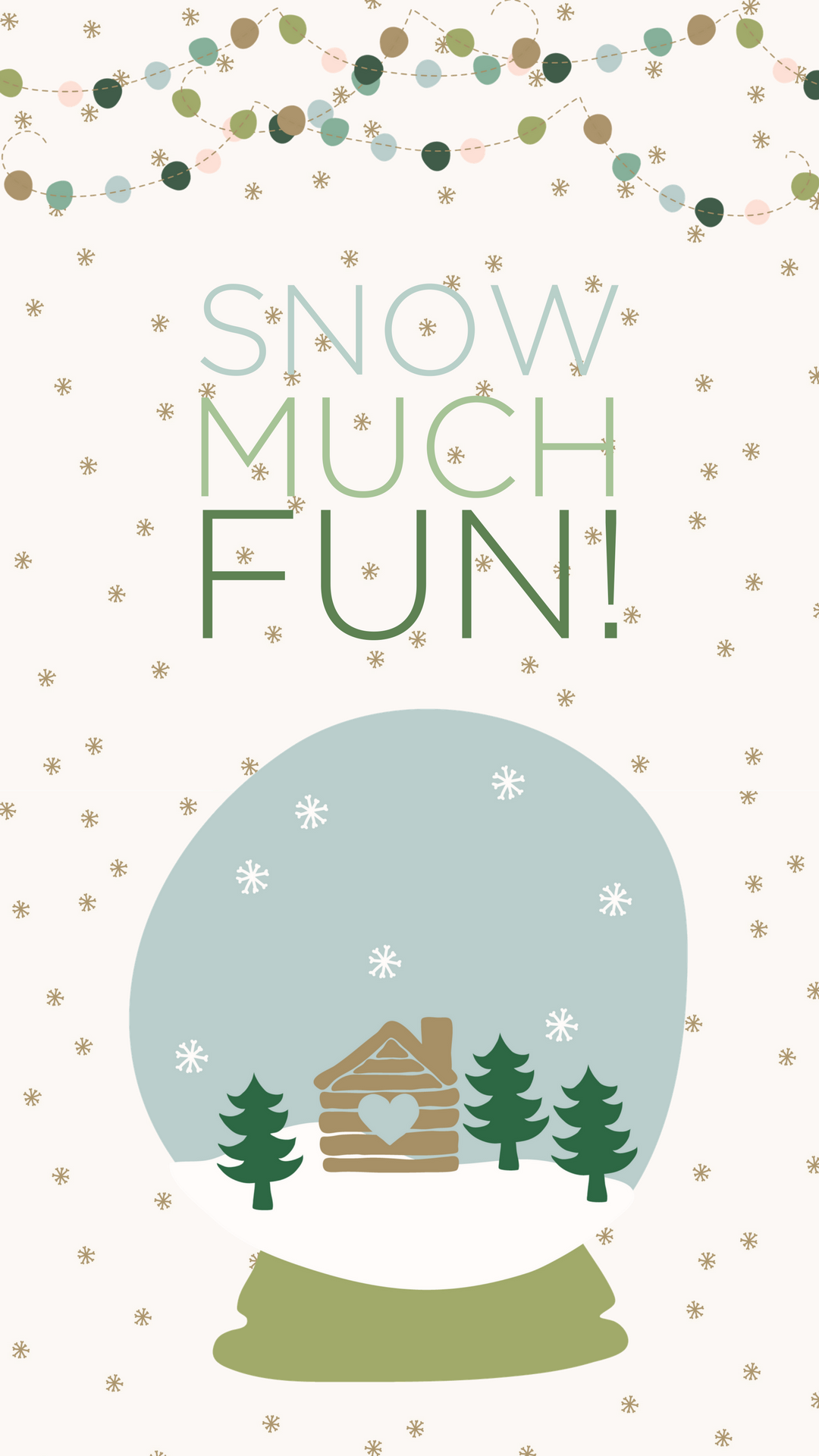 Snow Much Fun Smart Phone Wallpaper - Fun Christmas Phone Backgrounds - HD Wallpaper 