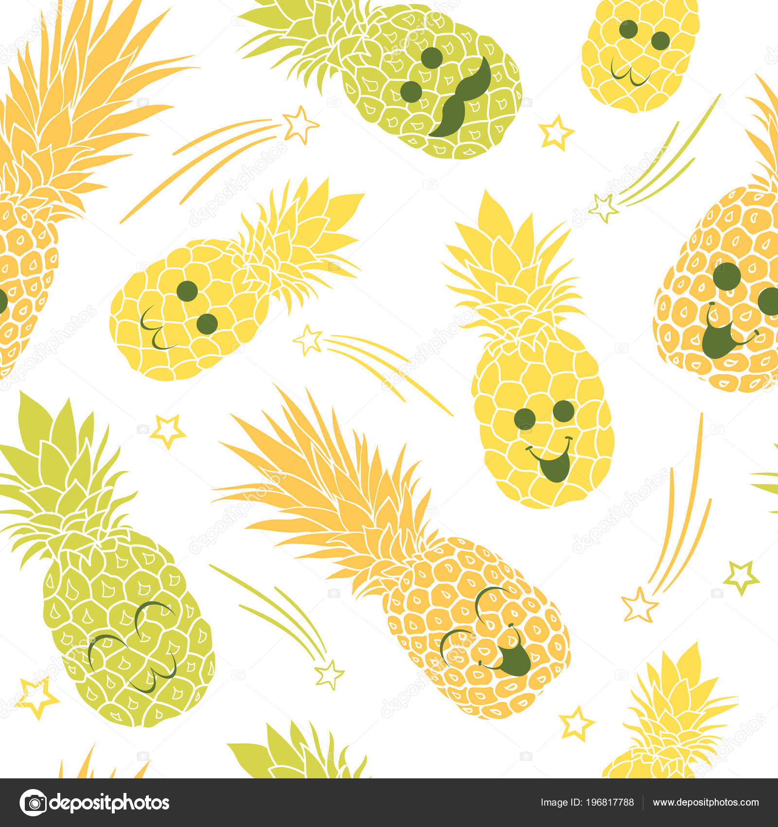 Cute Pineapple Design - HD Wallpaper 