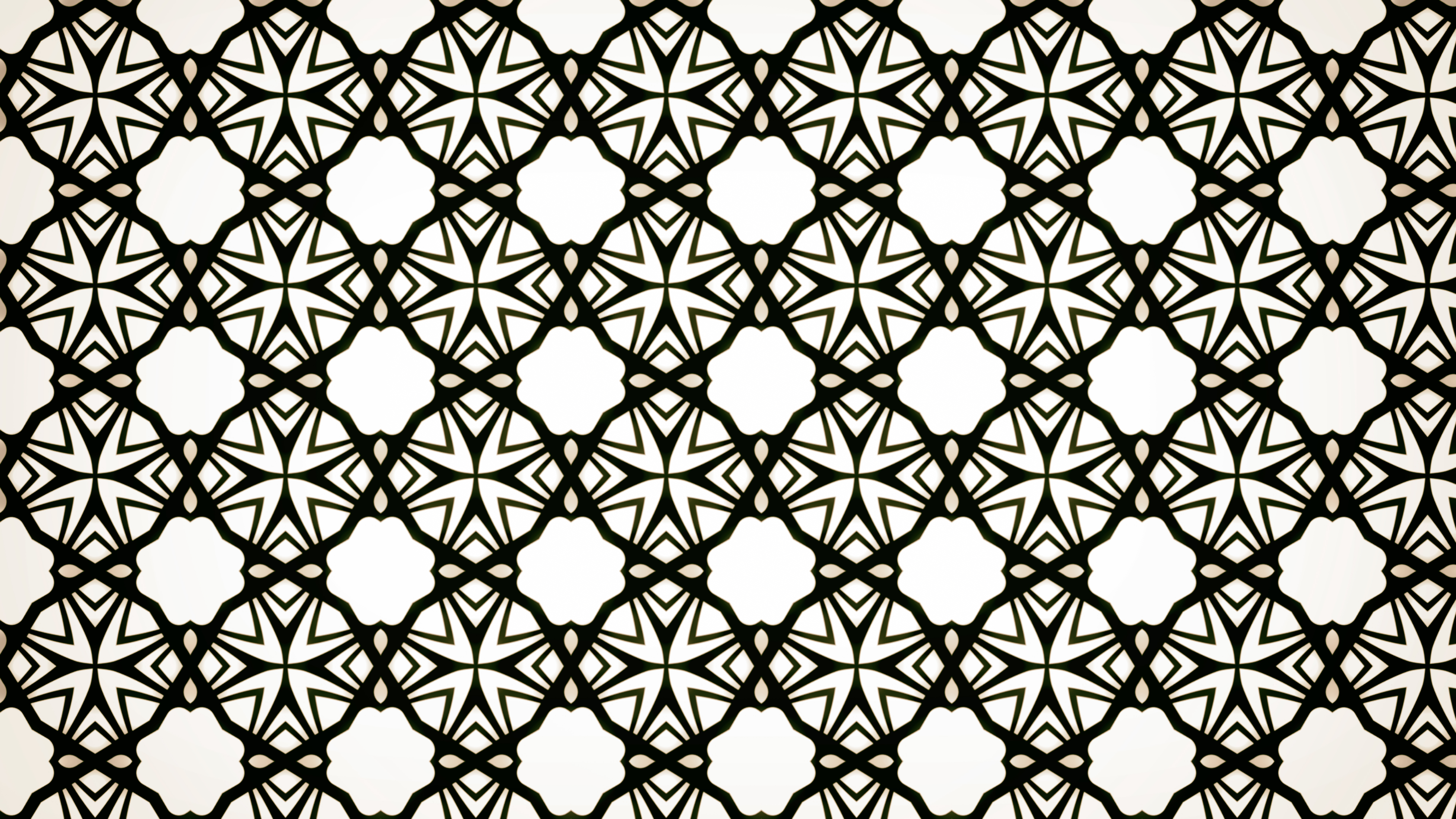 Black And White Seamless Floral Geometric Wallpaper - Pattern - HD Wallpaper 