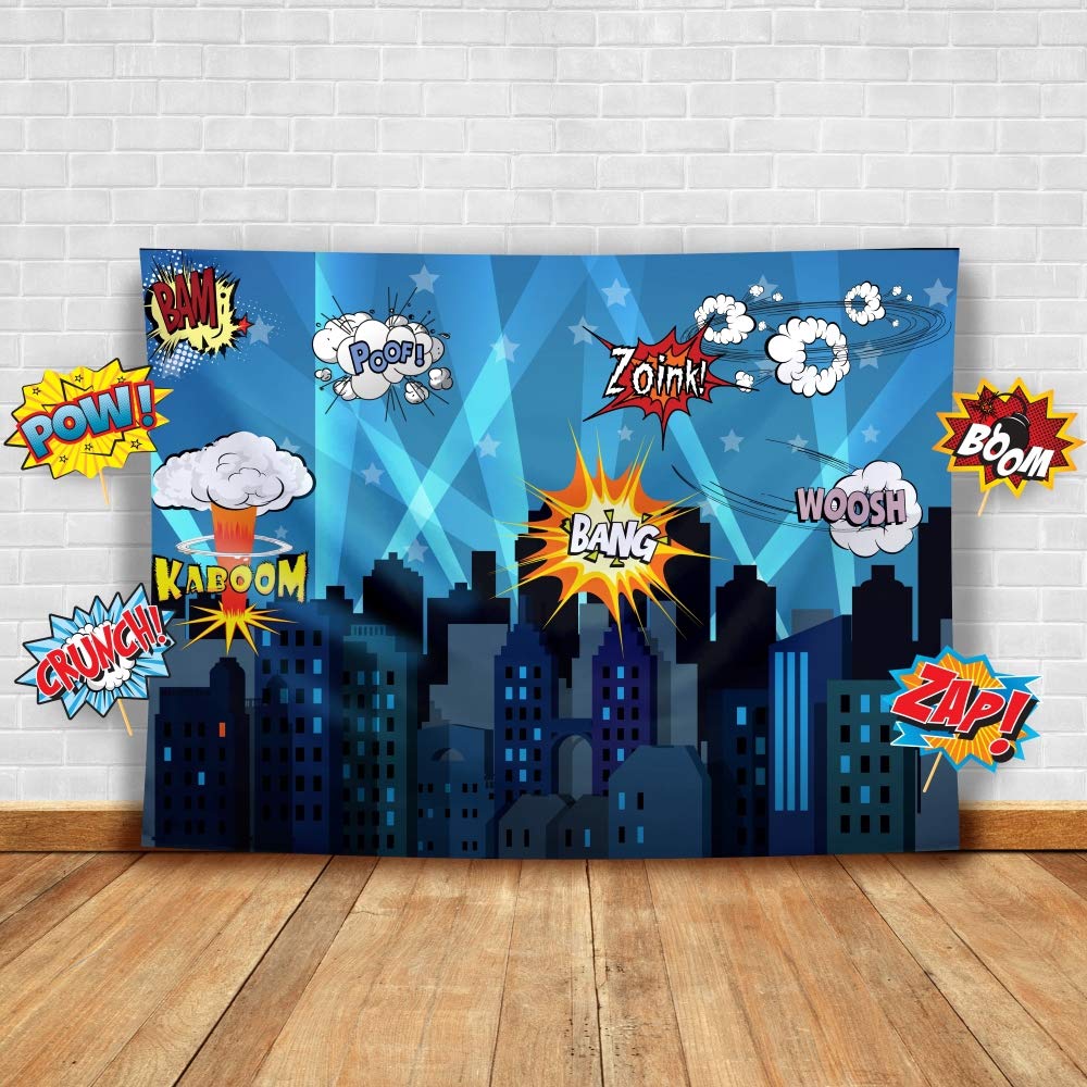 Background Superhero Theme Party - HD Wallpaper 