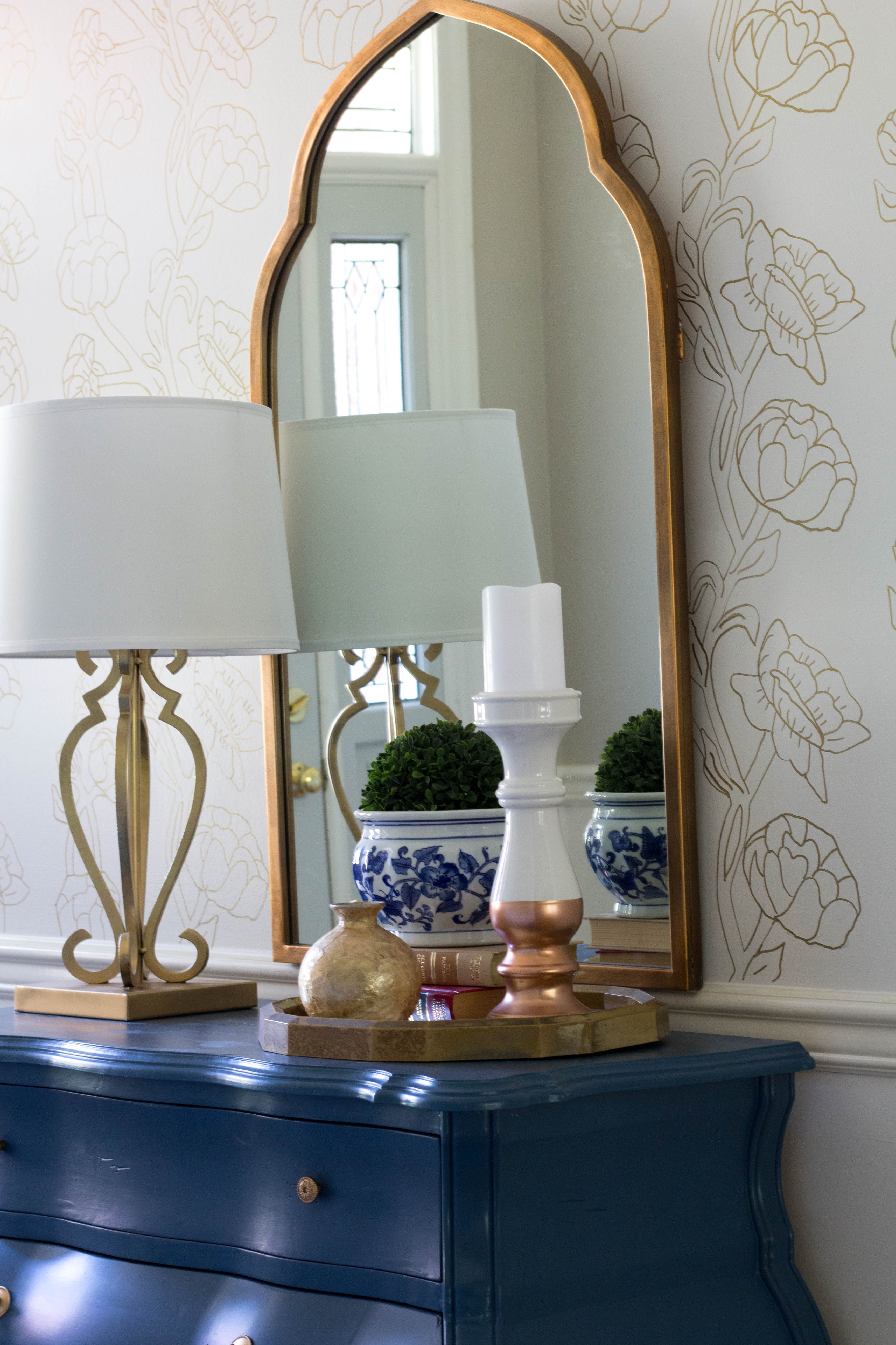 Diy Faux Floral Wallpaper With A Sharpie Pen - Interior Design - HD Wallpaper 