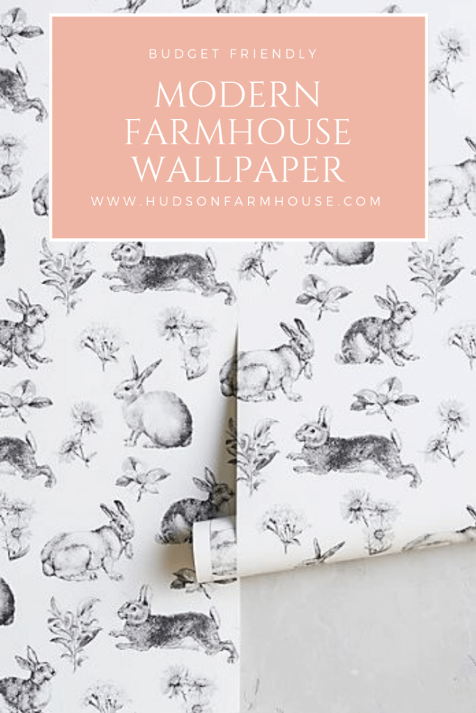 Modern Farmhouse Wallpaper That S Budget Friendly - White Rabbit Wallpaper For Nursery - HD Wallpaper 