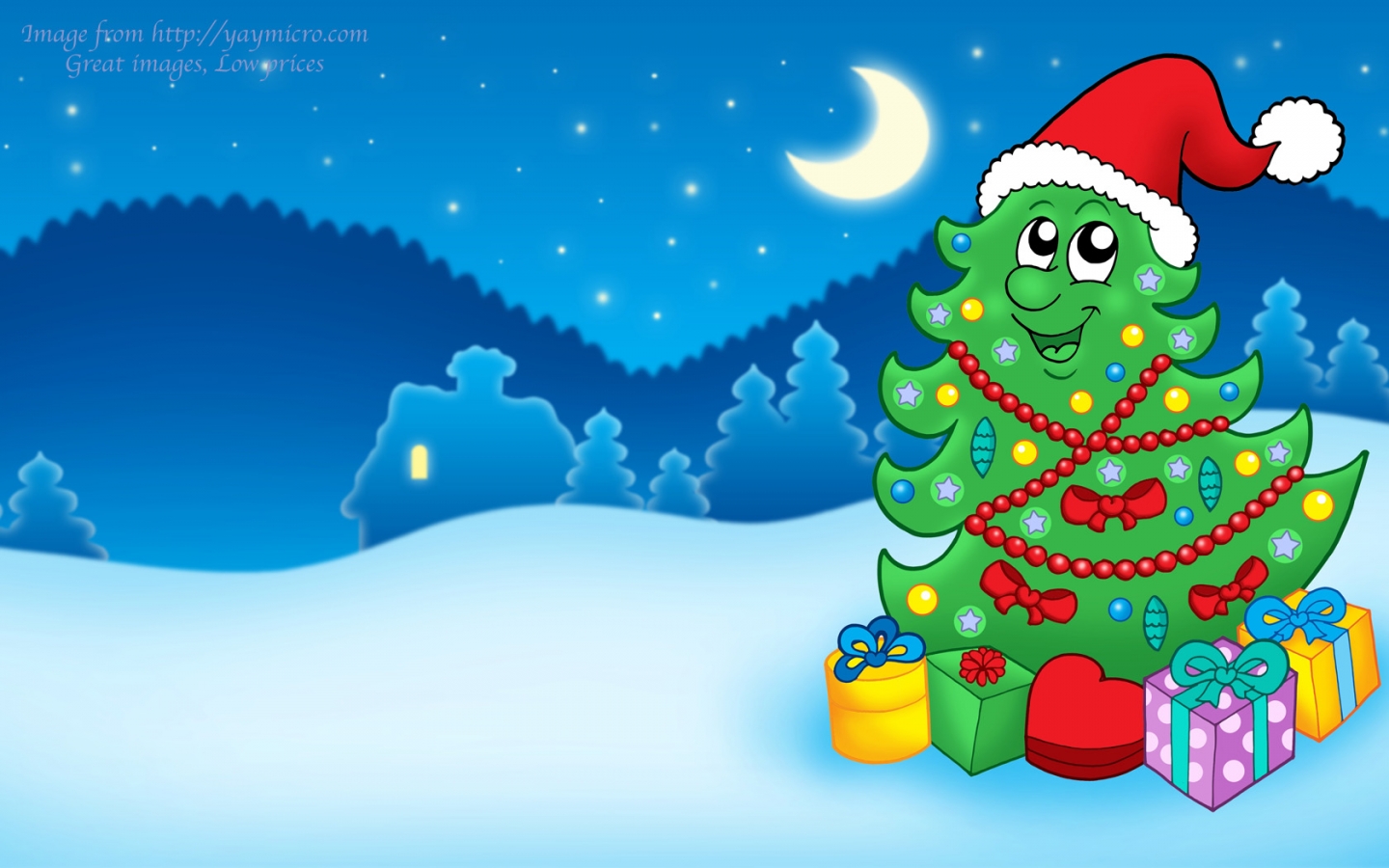 30 Cartoon Christmas Wallpaper Pictures - I M The Happiest Christmas Tree - HD Wallpaper 