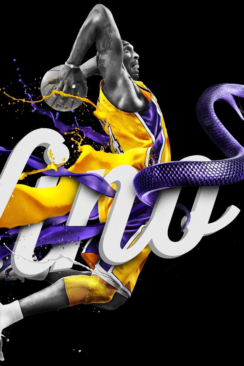 Wallpaper Los Angeles Lakers, Nba, Kobe Bryant, Logo, - Lakers Logo Kobe Bryant - HD Wallpaper 
