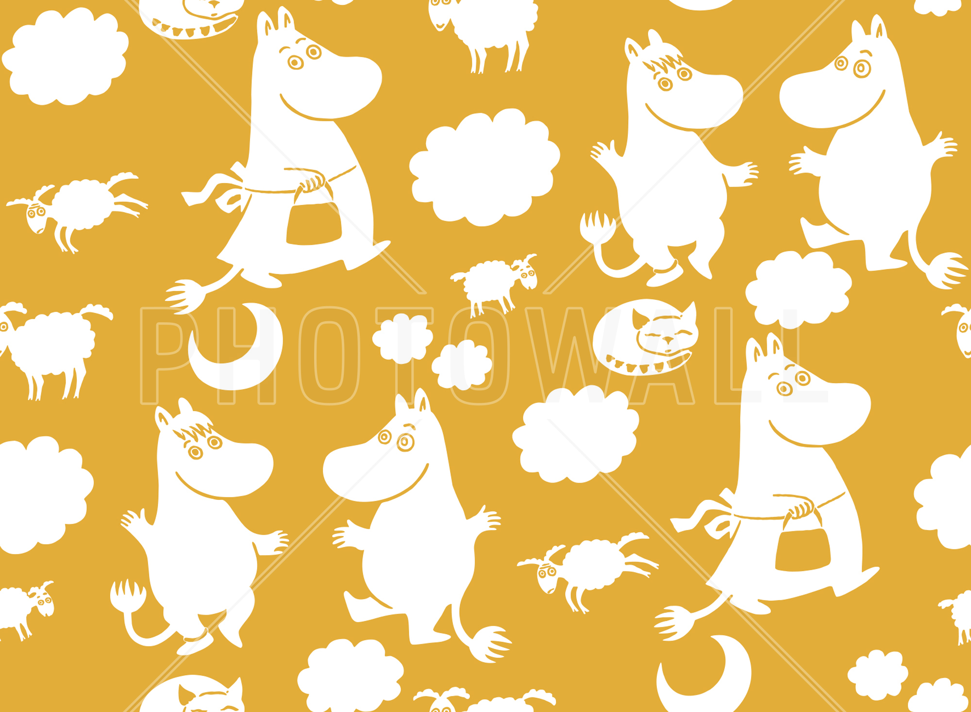 Moomin Retro Pattern - Moomin Pattern - HD Wallpaper 