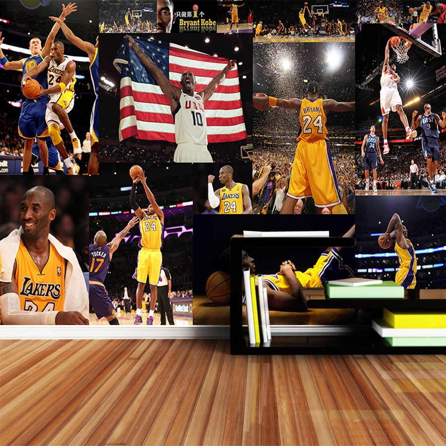 World Star Kobe Bryant Wallpaper 3d For Living Room - Wood Fruit - HD Wallpaper 