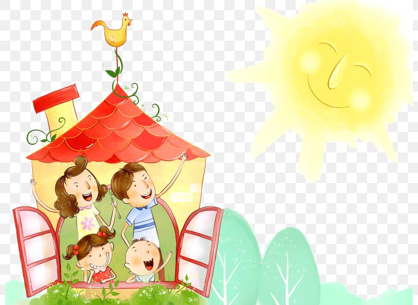 Family Happiness Cartoon Love Wallpaper, Png, 800x600px, - Quien Madruga Dios Le Ayuda - HD Wallpaper 