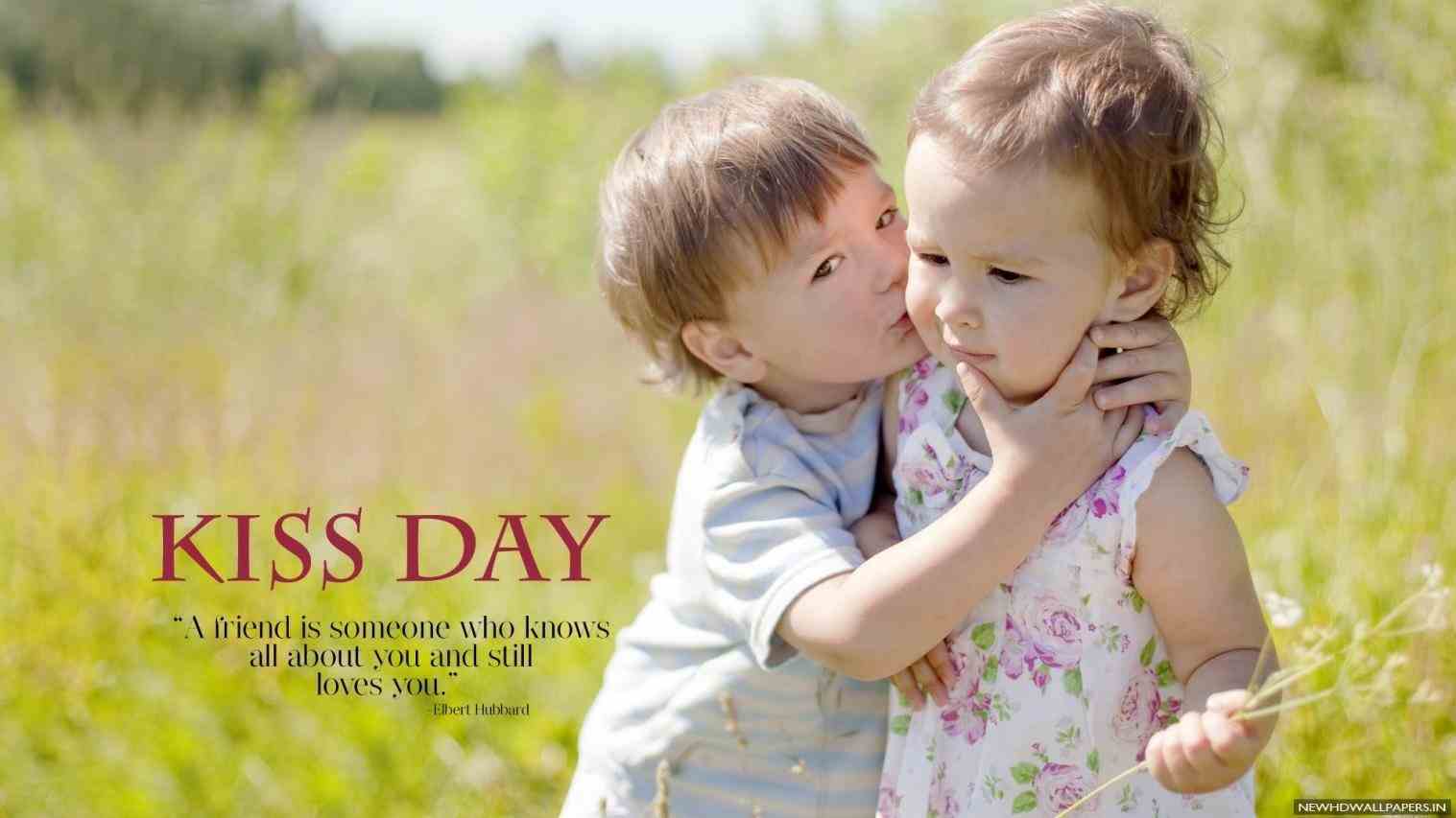 Baby Sweet Baby Boy And Girl In Love Love Images And - Happy Kiss Day Baby - HD Wallpaper 