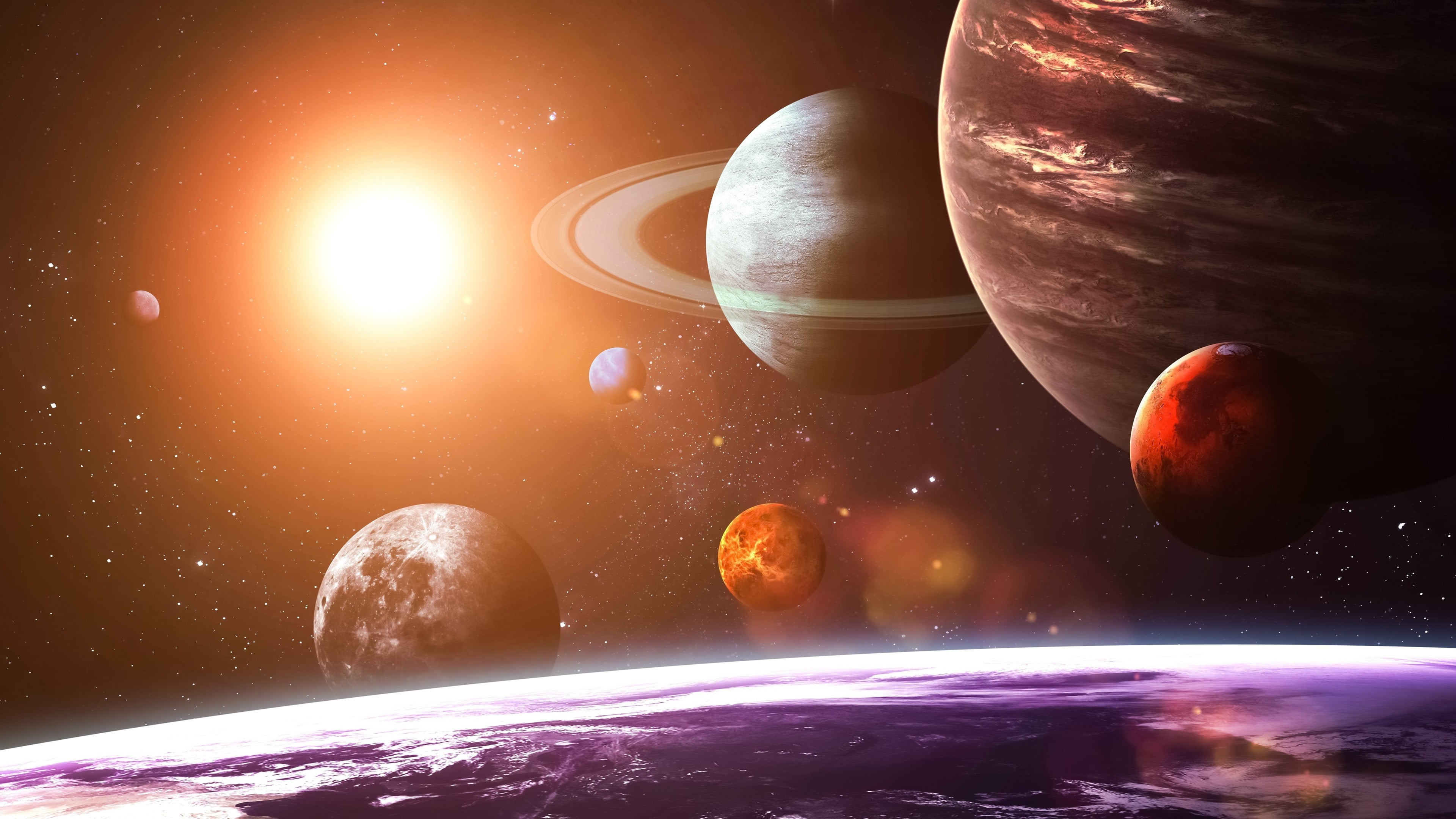 Solar System Planets 4k - HD Wallpaper 