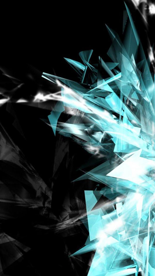Wallpapers For Ipod Touch - Black And Light Blue - HD Wallpaper 