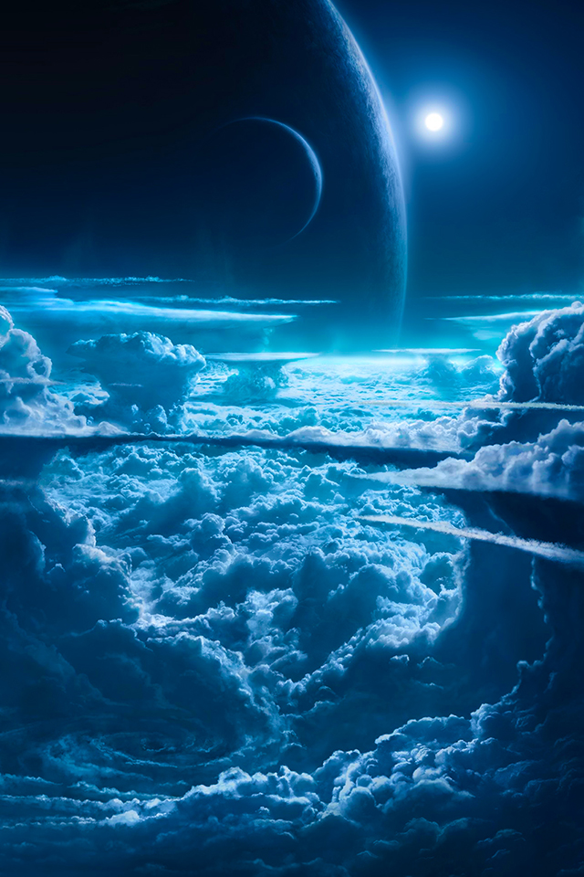 Planets And Cloud Wallpaper - Planets Wallpaper Iphone - HD Wallpaper 