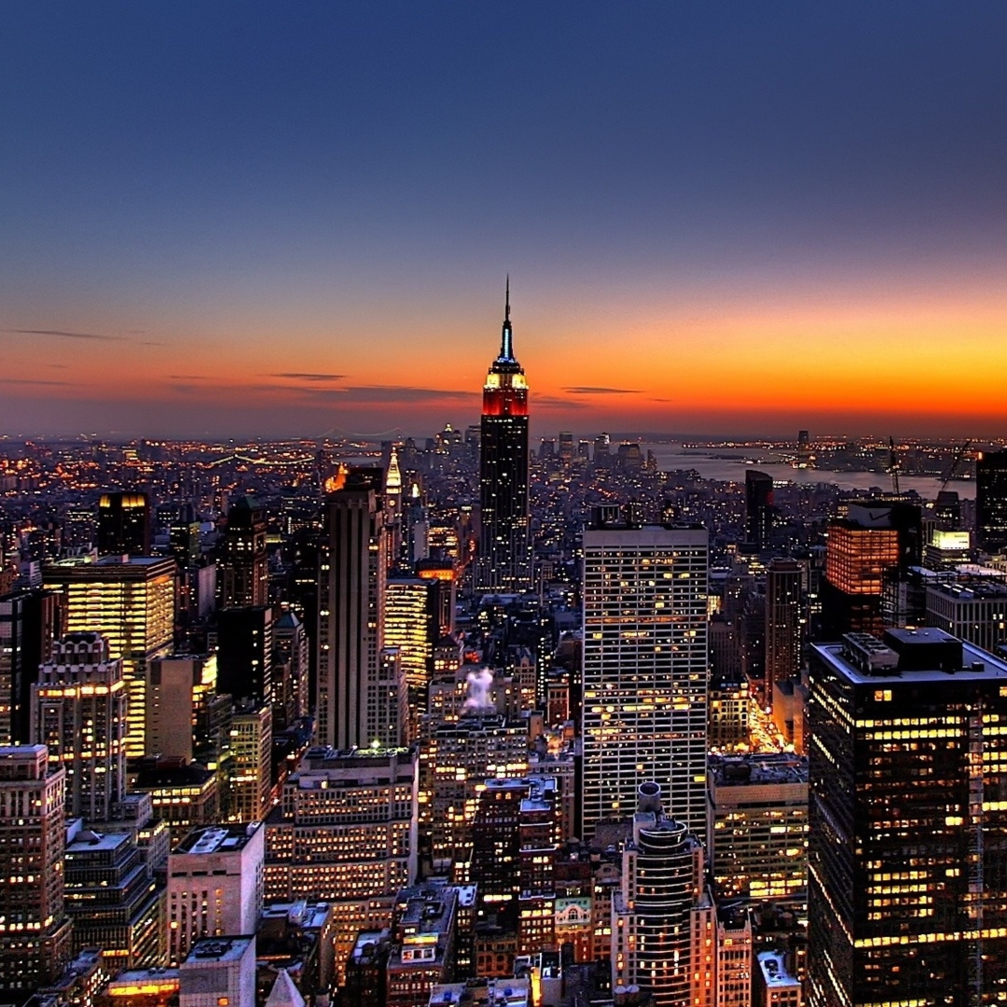 Preview Wallpaper New York, Night, Skyscrapers, Top - New York Iphone Wallpaper Hd - HD Wallpaper 