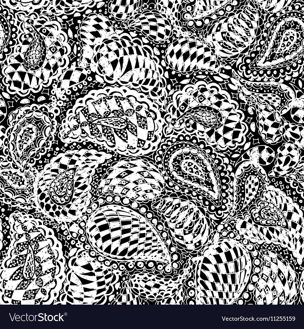 Geometric Wallpaper Phone Black And White Doodle - HD Wallpaper 