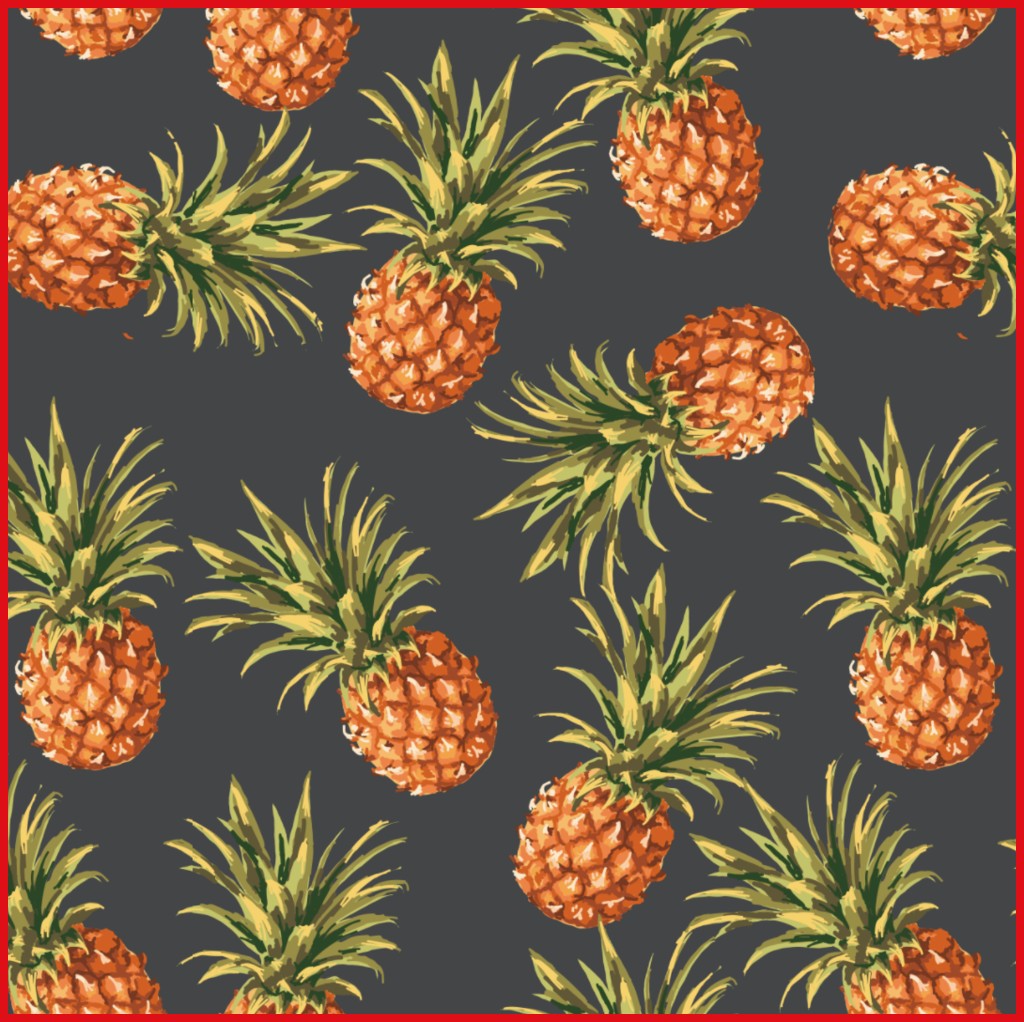 Tropical Pineapple Patren Background - HD Wallpaper 