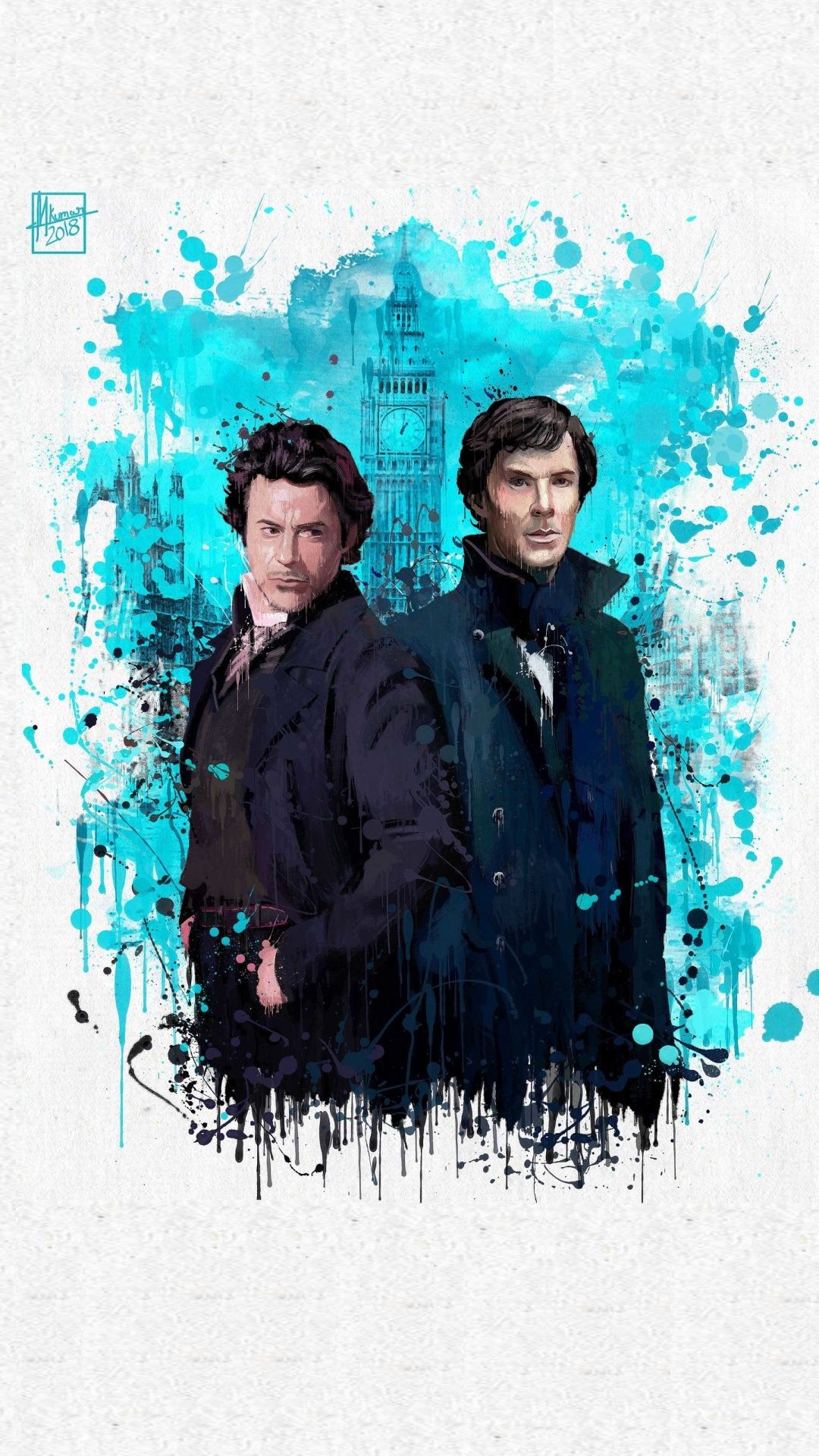Sherlocks Holmes, Benedict Cumberbatch, Robert Downey - Robert Downey Jr Wallpaper Iphone - HD Wallpaper 