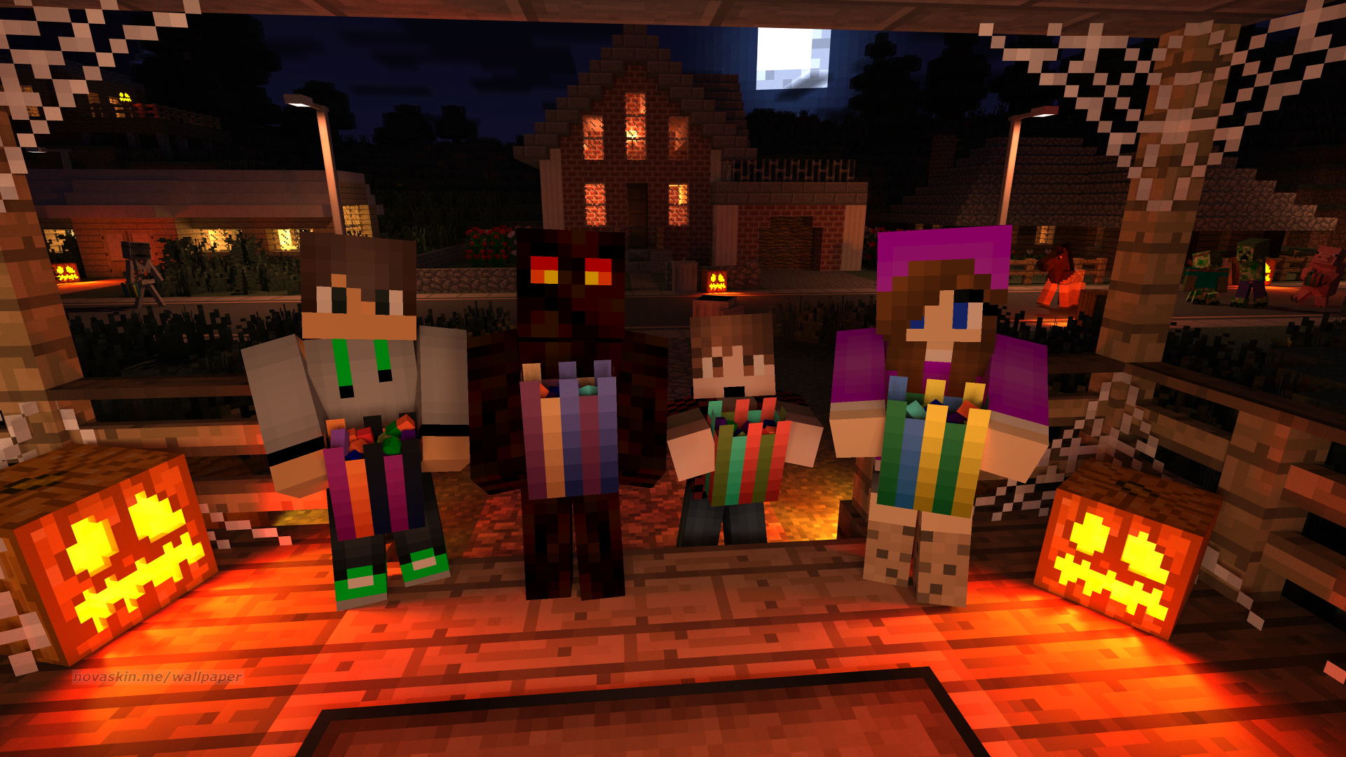 Halloween Minecraft - HD Wallpaper 