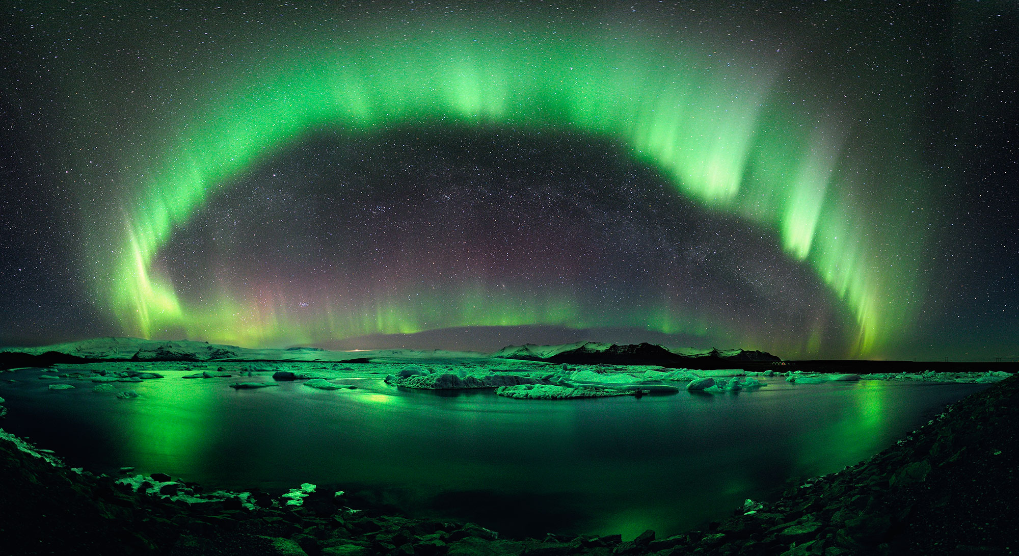 Starry Night Of Iceland - HD Wallpaper 