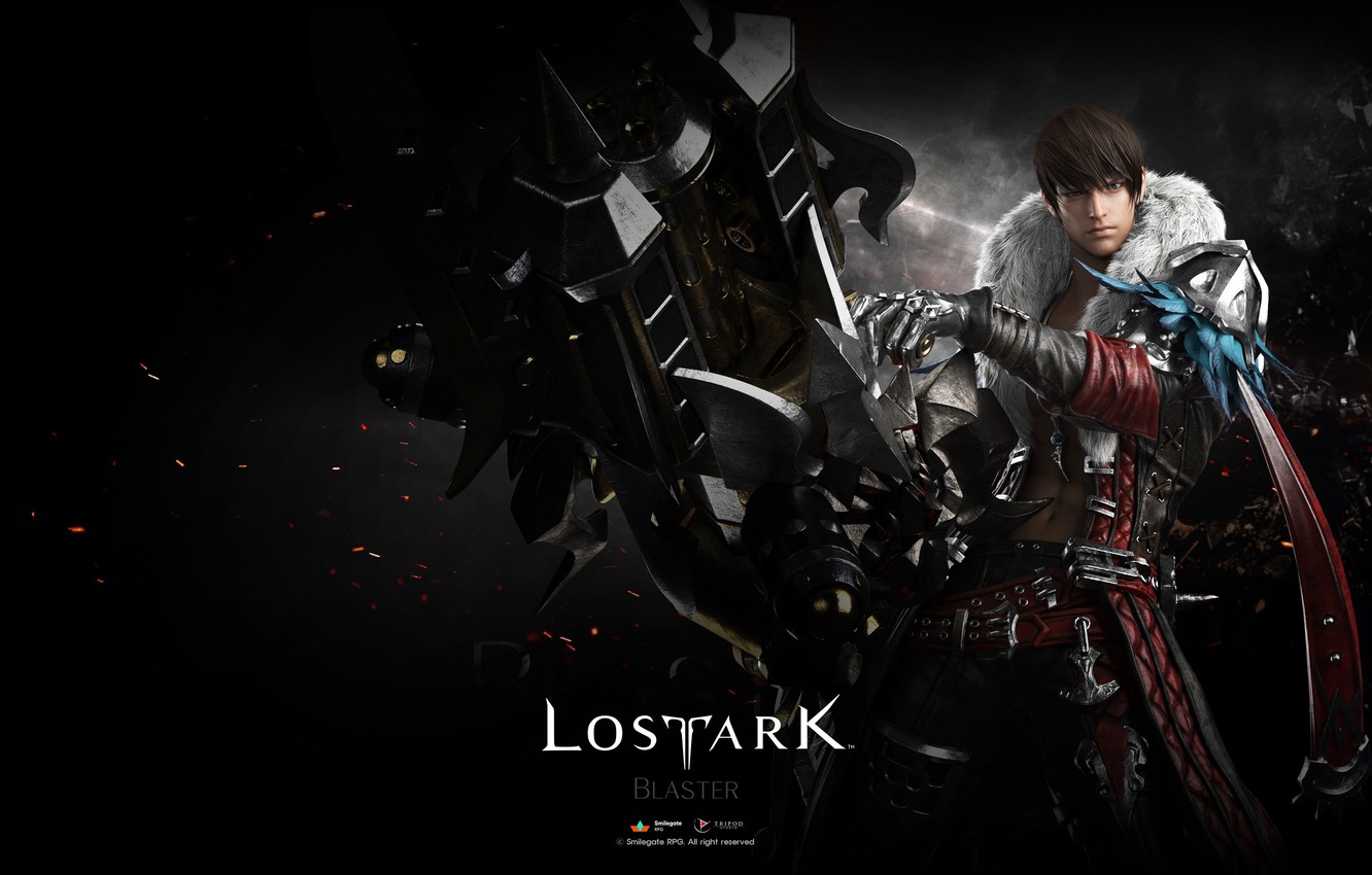 Photo Wallpaper Weapons, Background, Sparks, Guy, Lost - Lost Ark Blaster - HD Wallpaper 