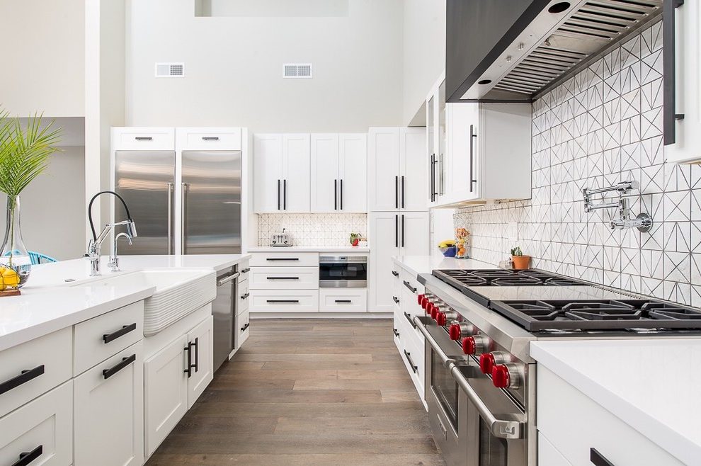 Phoenix Black And White Geometric Wallpaper With Rectangular - Black And White Stencil Modern - HD Wallpaper 