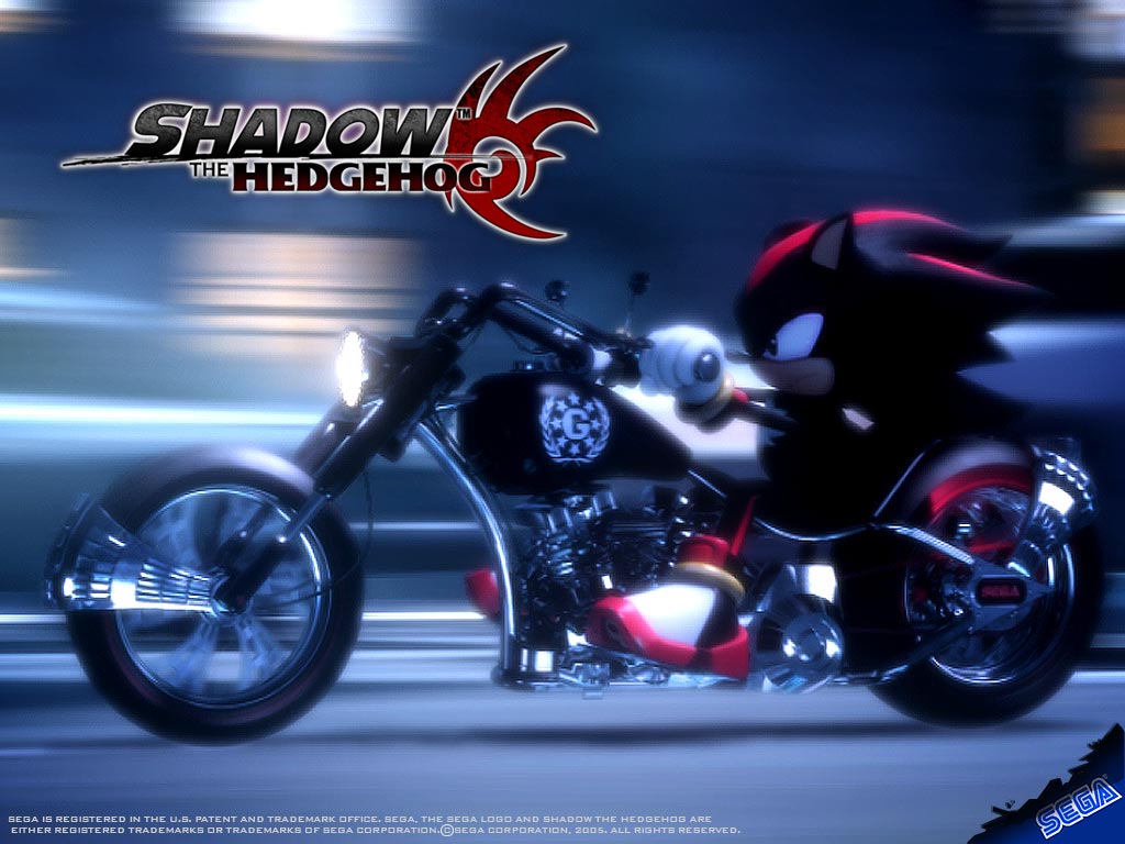 Shadow The Hedgehog Riding A Motorcycle - HD Wallpaper 