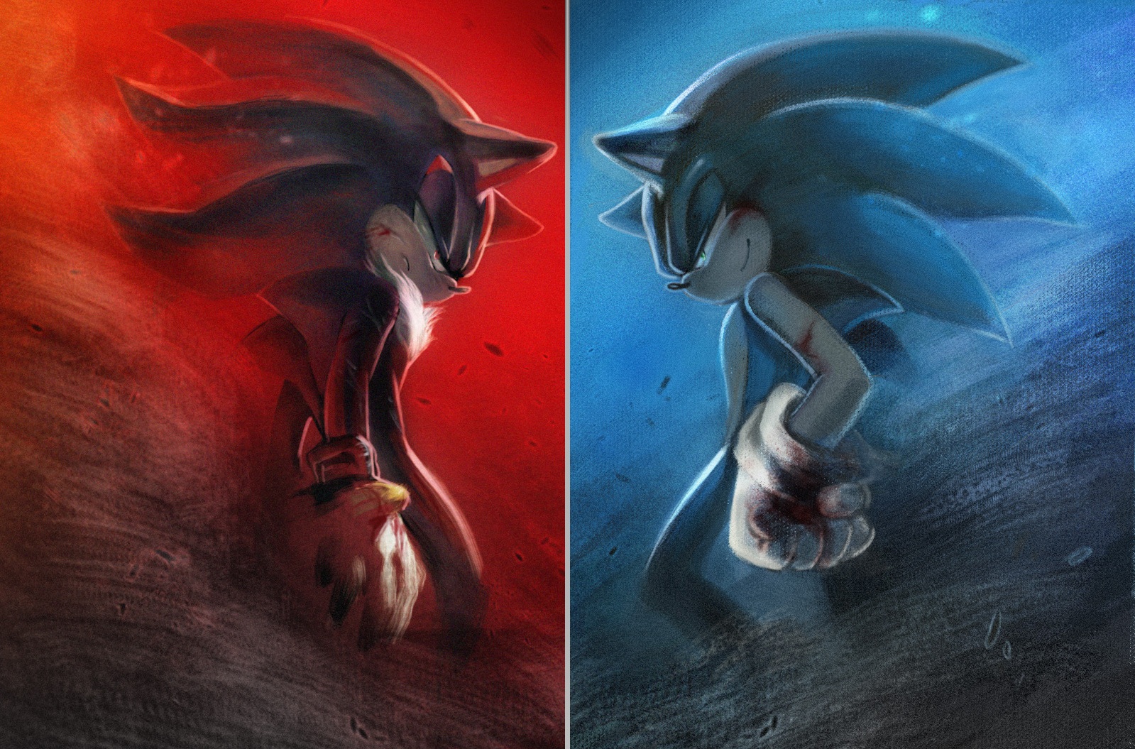 Shadow And Sonic - Demon Shadow The Hedgehog - HD Wallpaper 