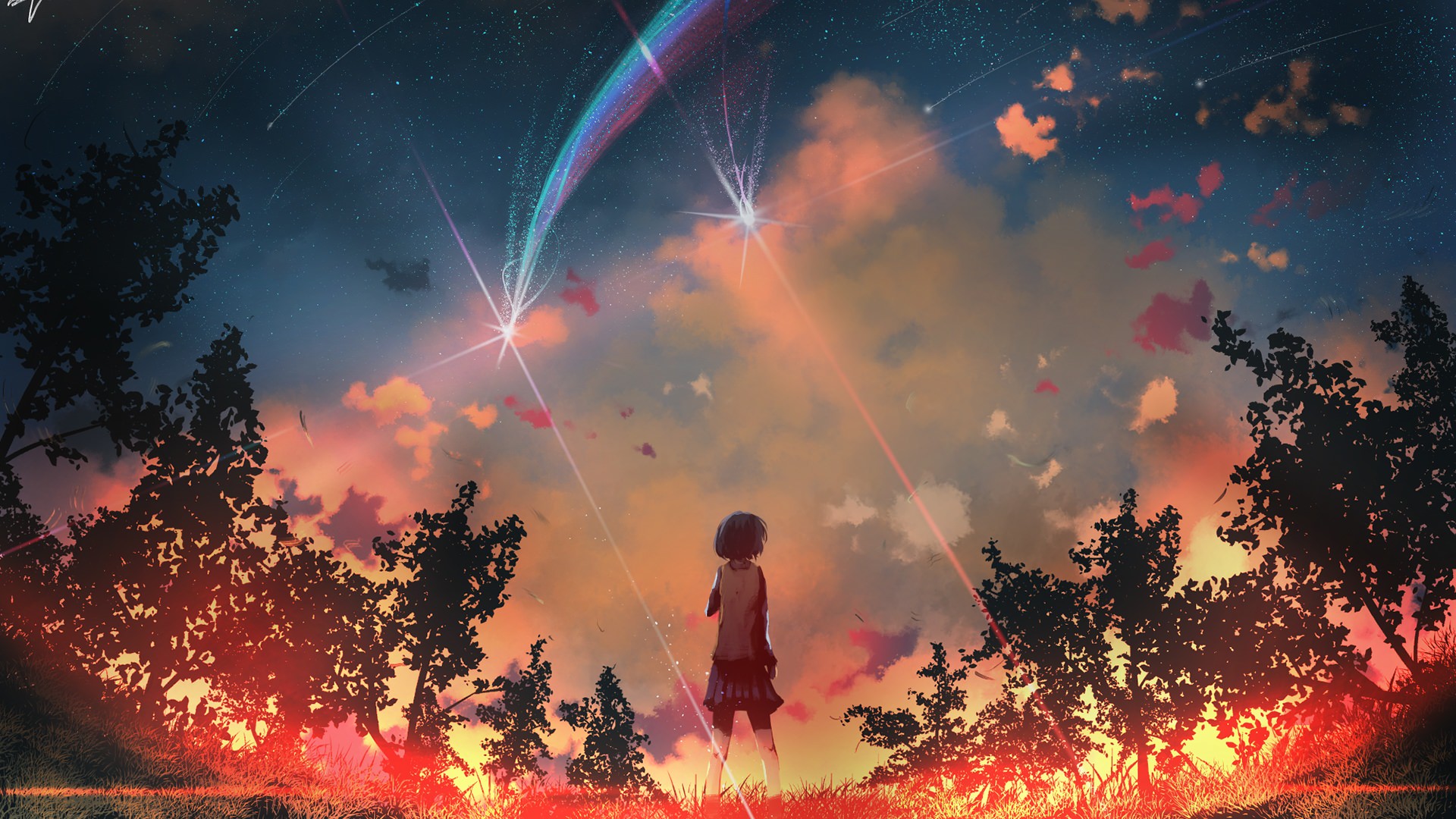 Anime Scenery Wallpaper Anime Scenery Wallpaper Desktop 19x1080 Wallpaper Teahub Io