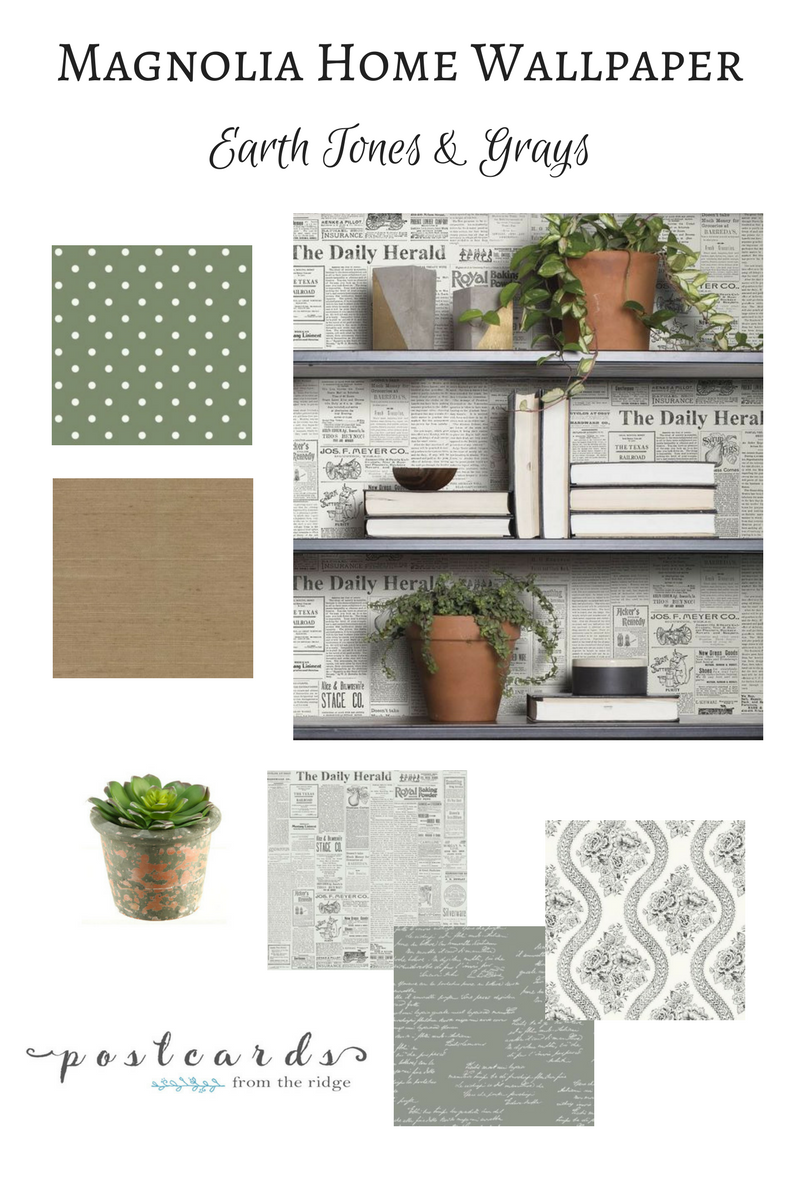 Newsprint Wallpaper Joanna Gaines Magnolia Home Farmhouse - Magnolia Home The Daily Wallpaper - HD Wallpaper 