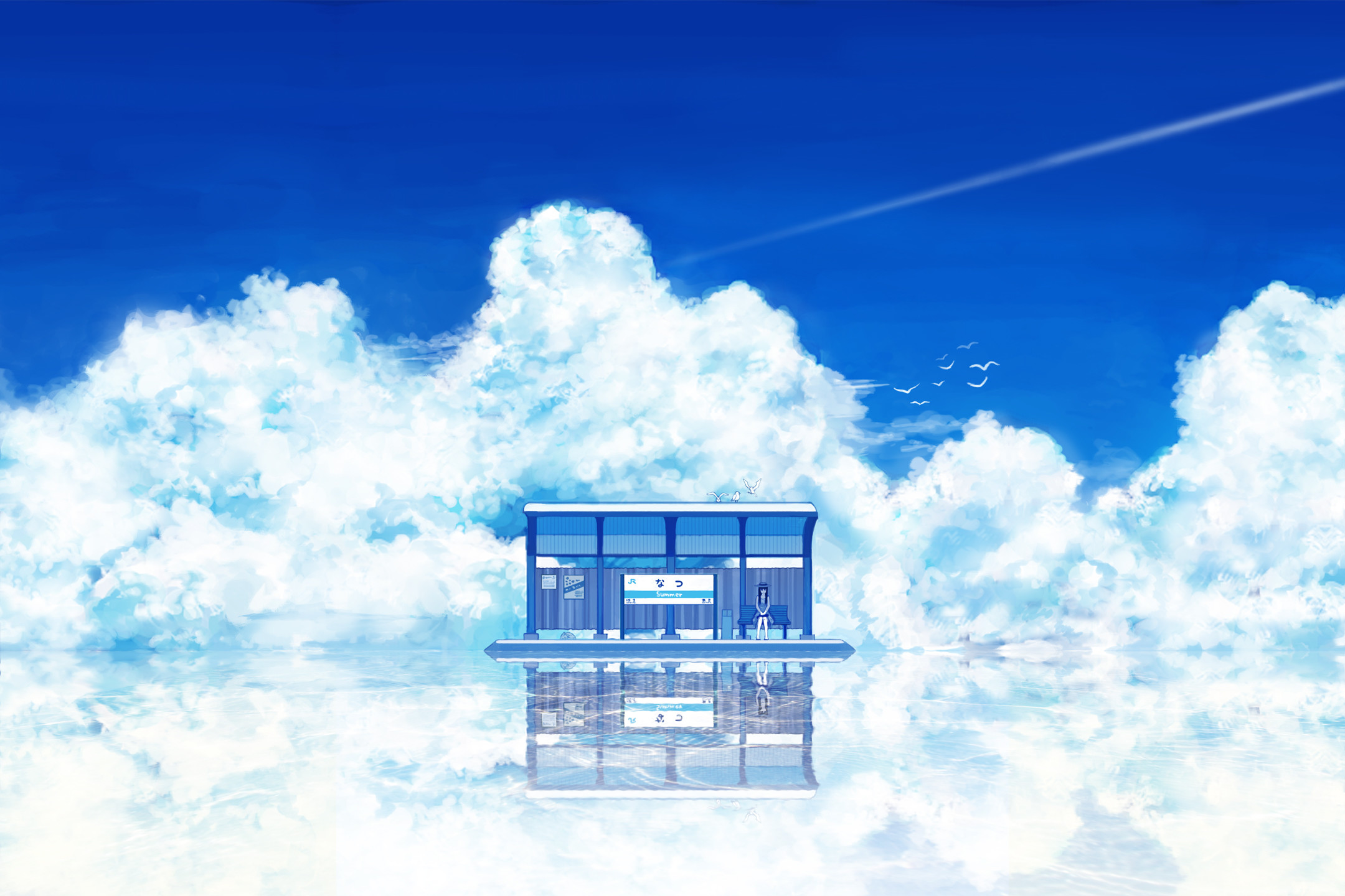 2160x1440, Hd Wallpaper - Clouds Anime - HD Wallpaper 