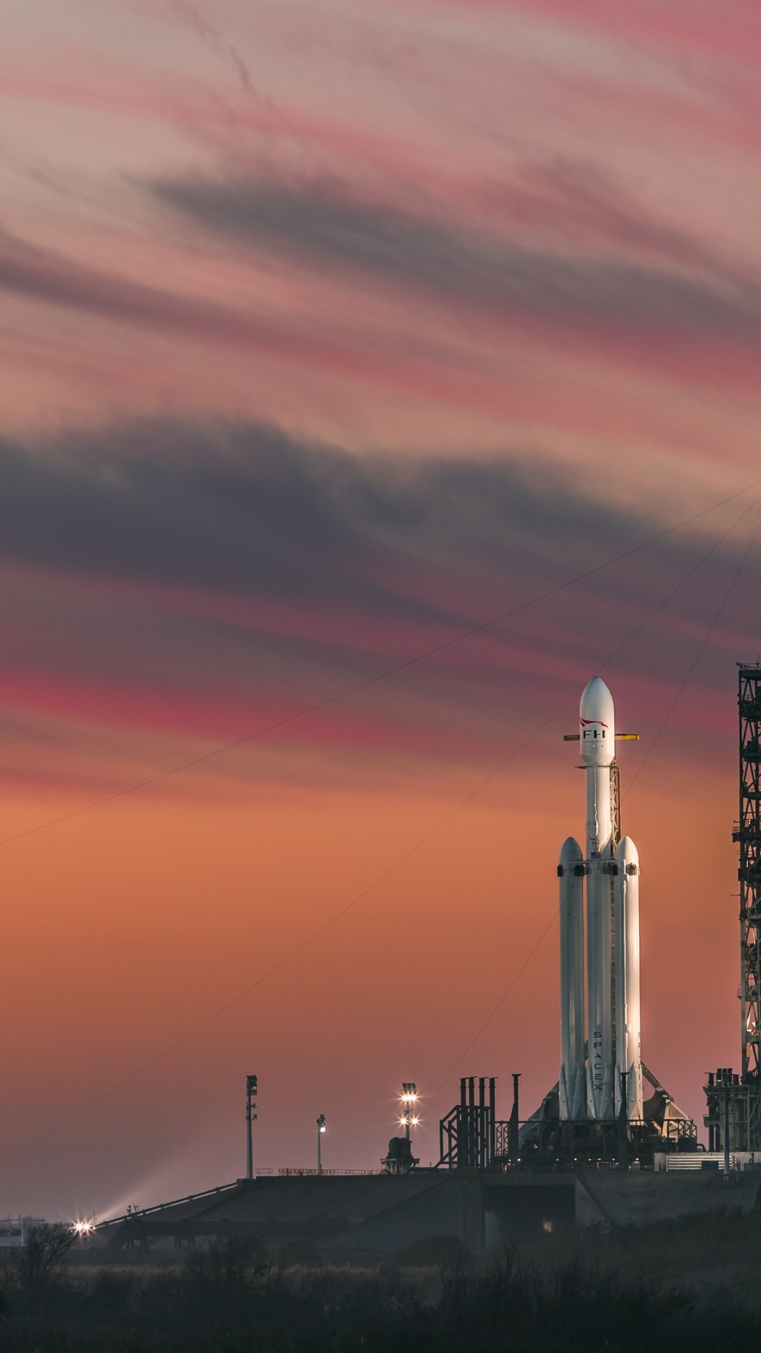 Falcon Heavy, Sky, Sunset, Rocket, Spacex - Hd Spacex - HD Wallpaper 