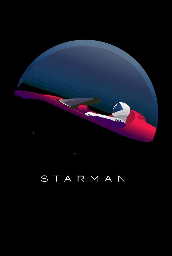 Starman Spacex Art - HD Wallpaper 