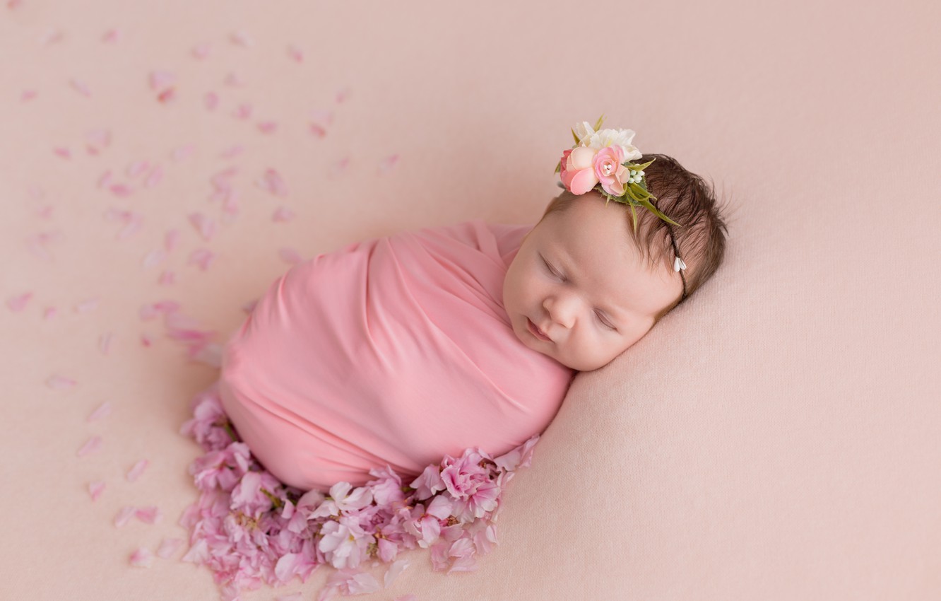 Photo Wallpaper Sleeping, Girl, Baby, Kokan - Baby - HD Wallpaper 