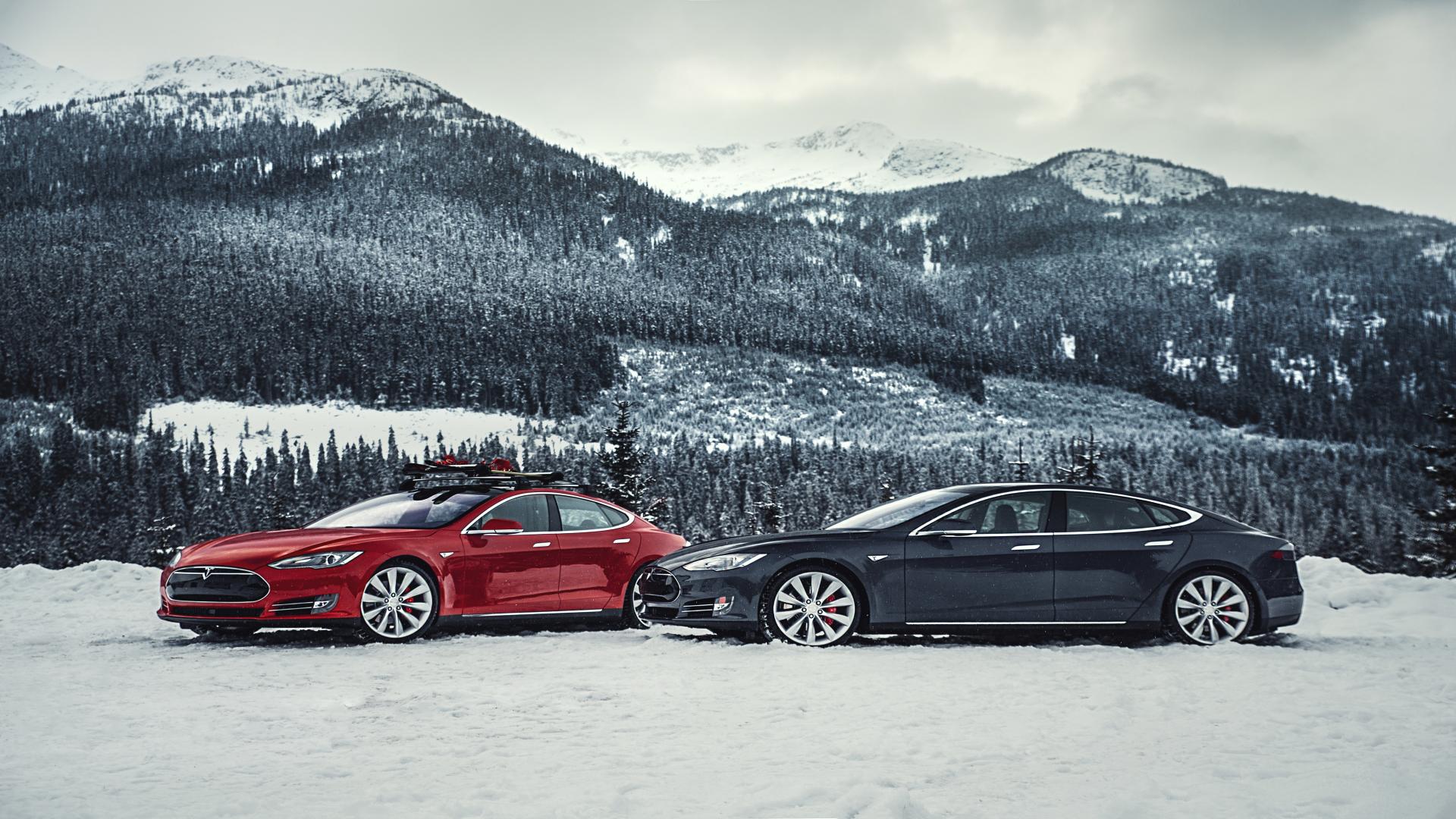 Tesla Snow Background - HD Wallpaper 