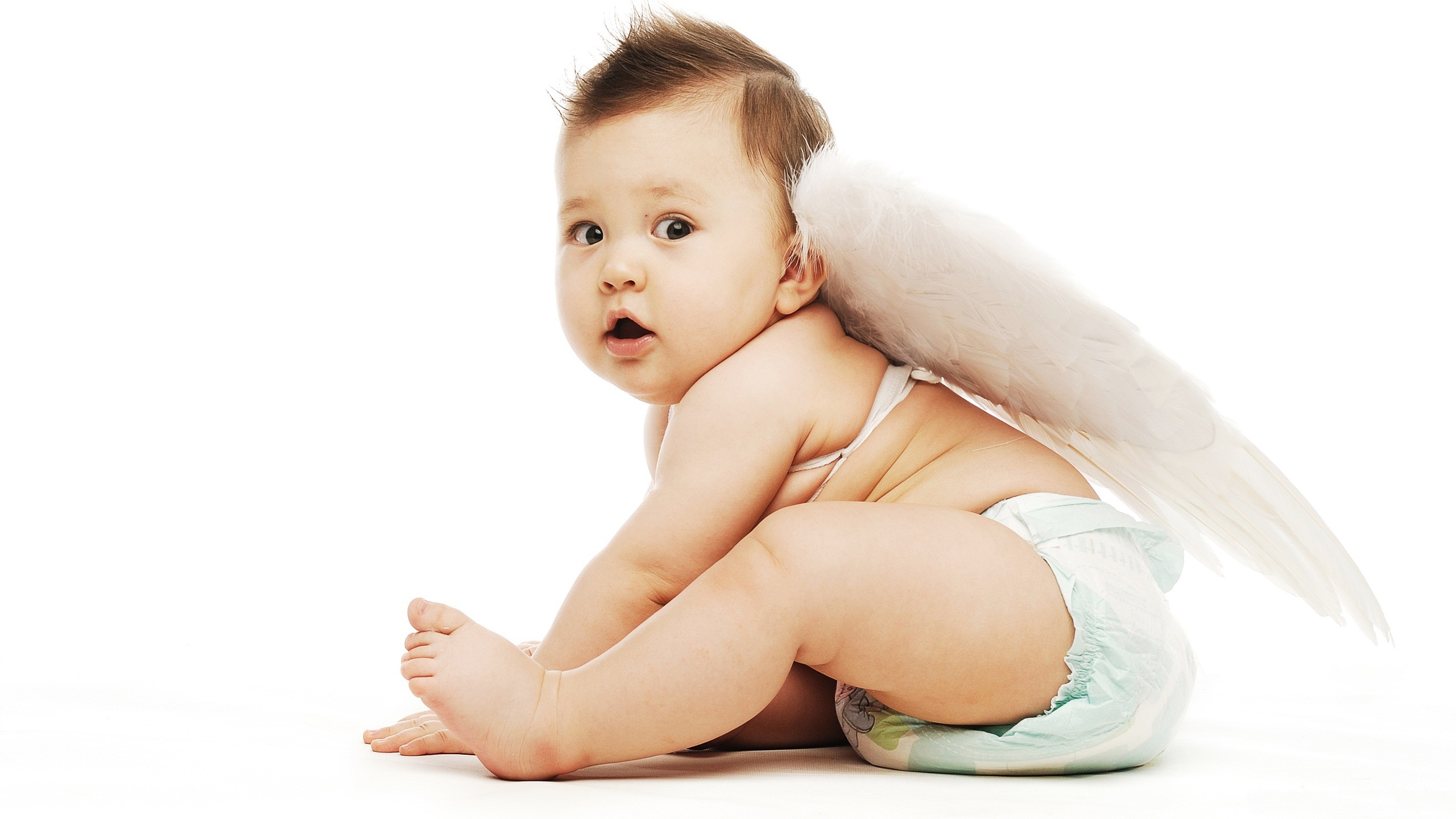 Angel Baby Wallpaper Baby Wallpapers - Cute Baby Angel - HD Wallpaper 