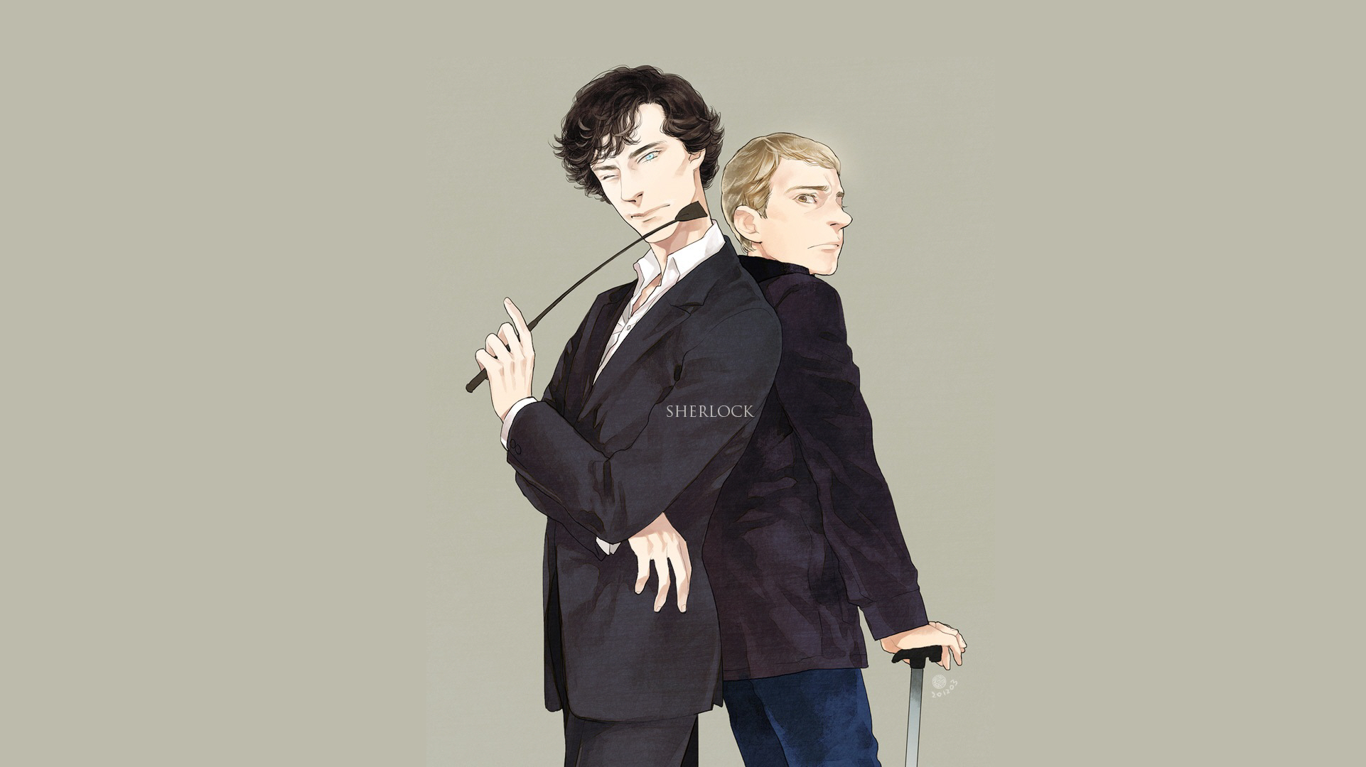 Sherlock Anime - HD Wallpaper 