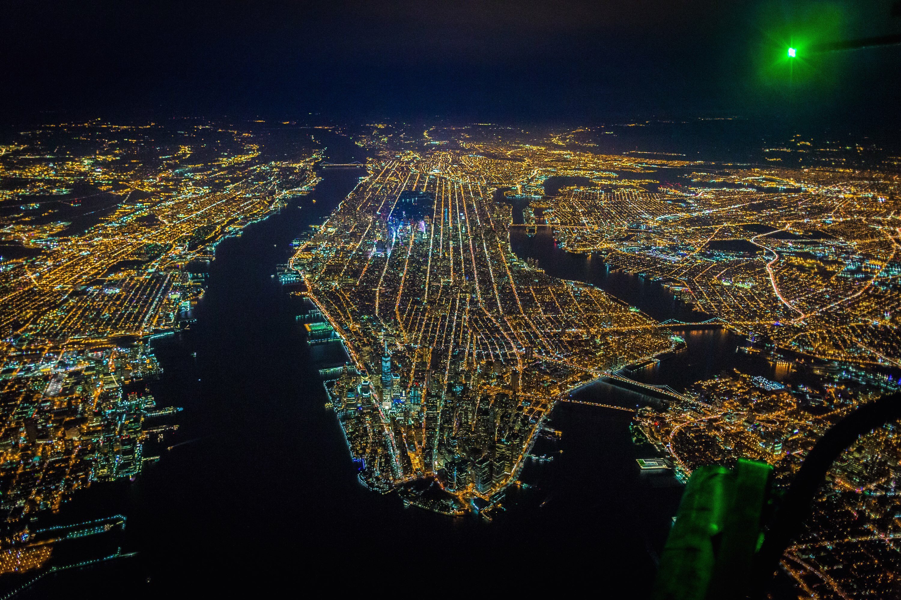 Aerial New York Birds Eye View - HD Wallpaper 
