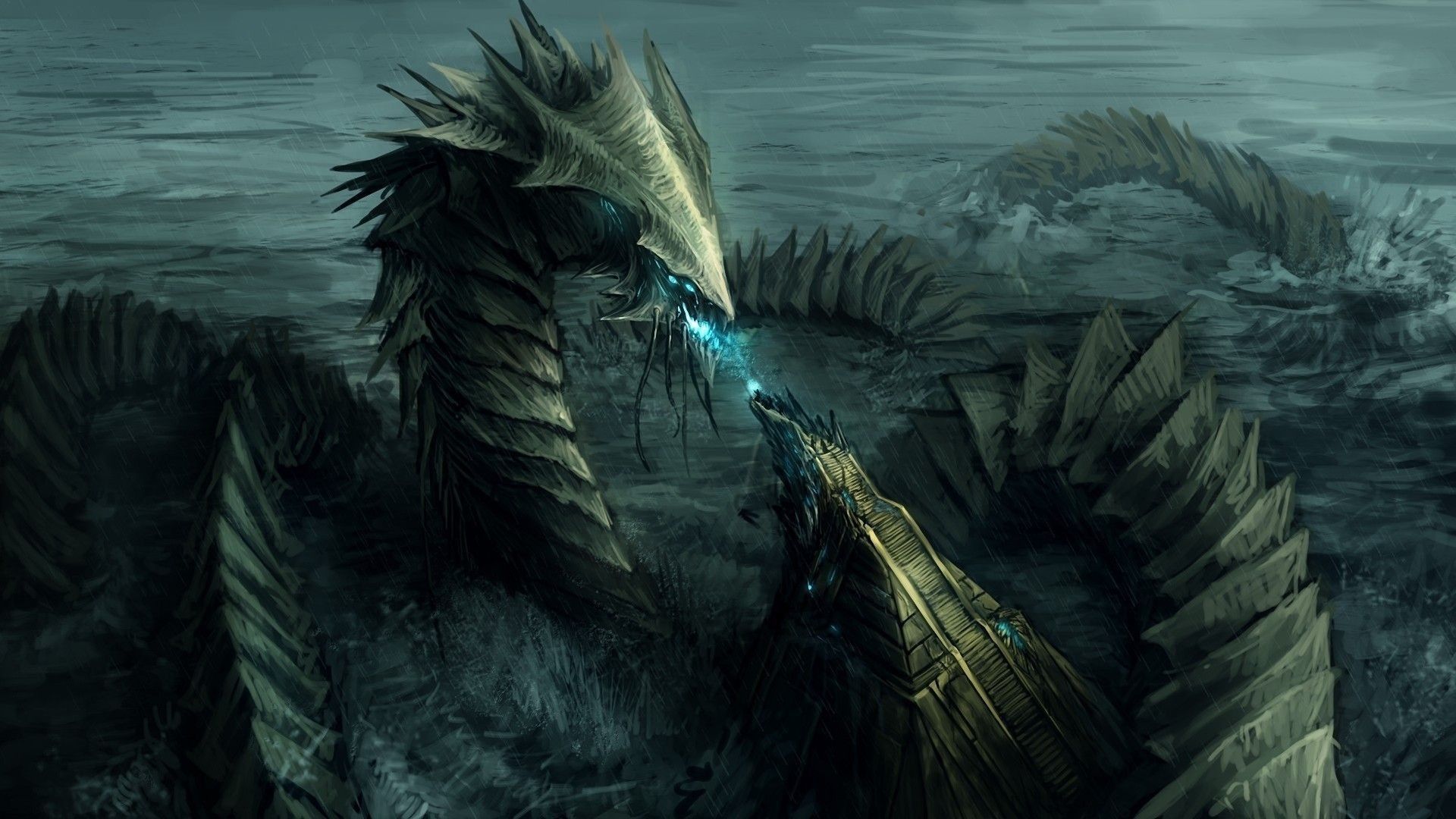 Water Dragon - HD Wallpaper 