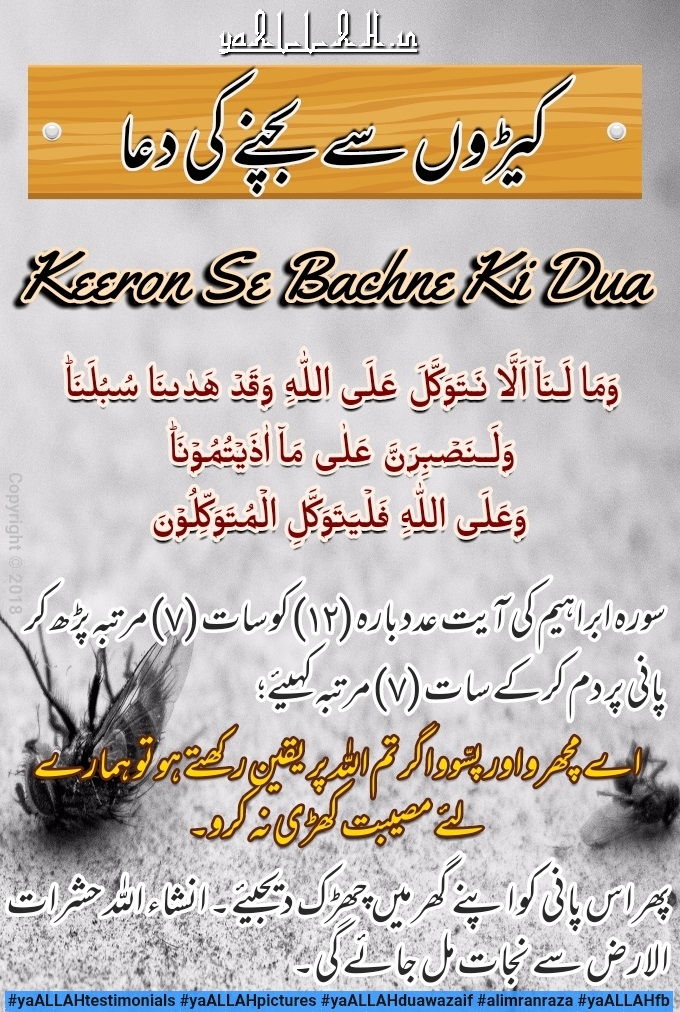 Keeron Se Bachne Ki Dua - Mozi Janwar Se Bachne Ki Dua - HD Wallpaper 