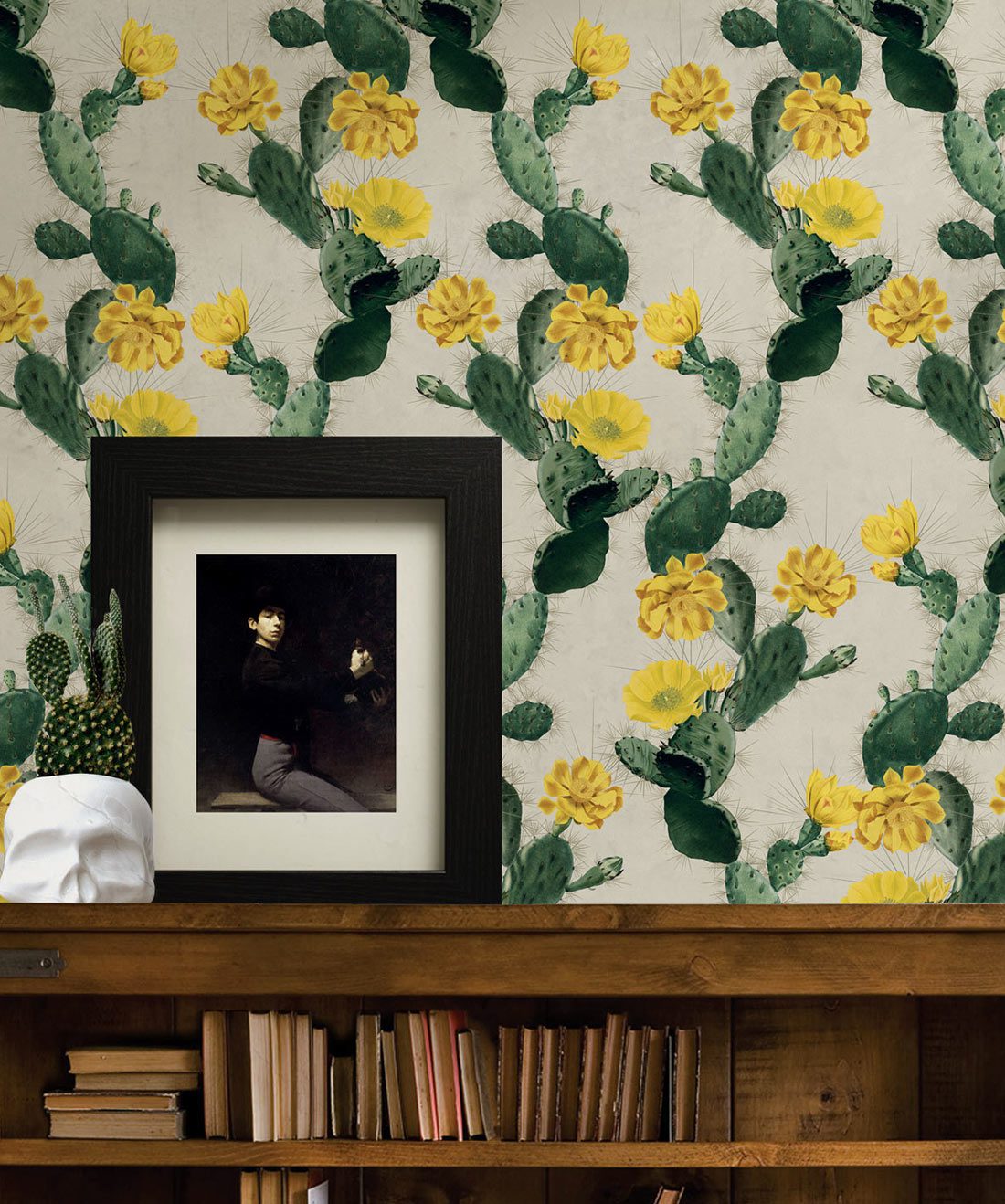 Cactus Wallpaper Yelliw Flower - HD Wallpaper 