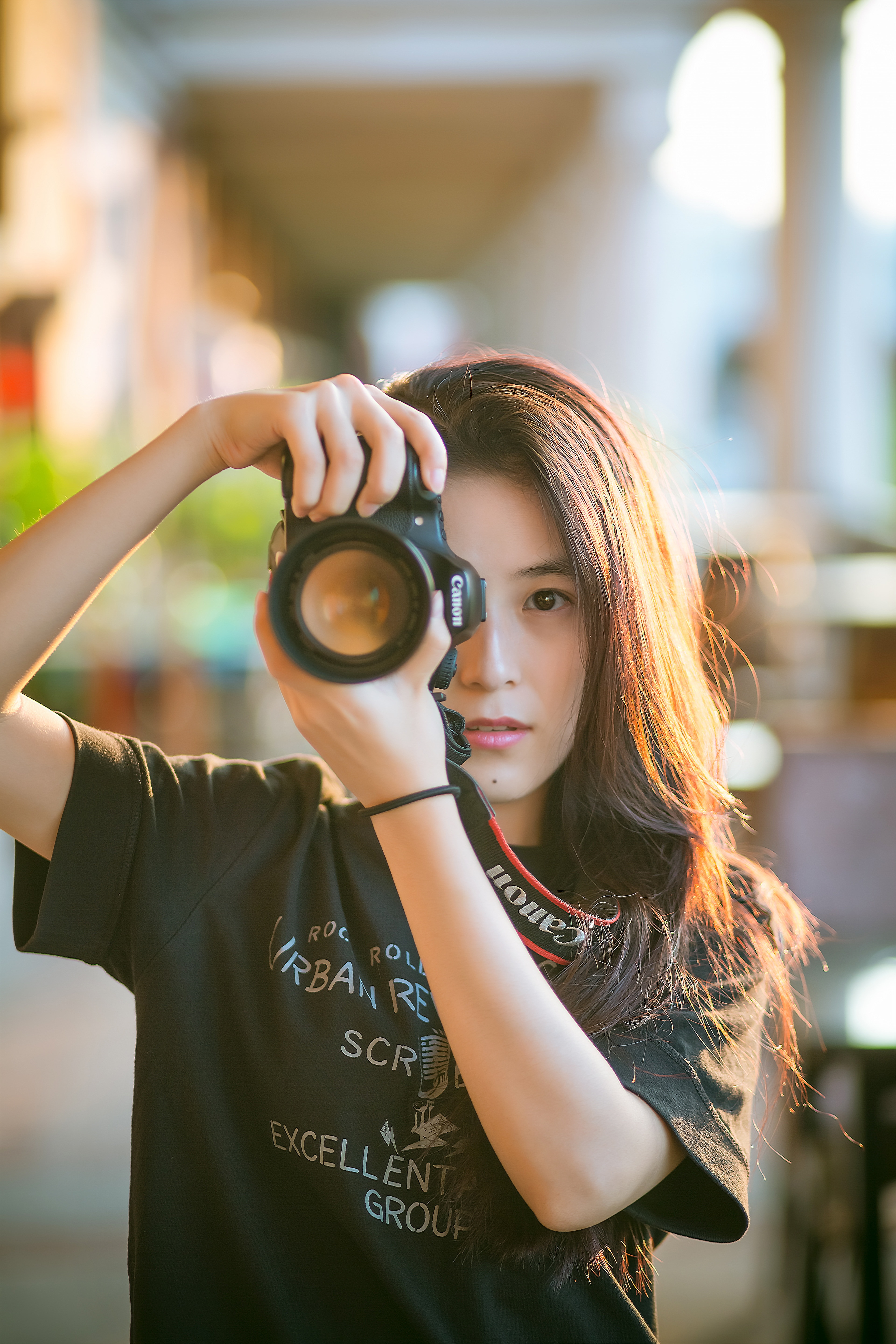 Black Canon Dslr Camera - Girl Photography - HD Wallpaper 