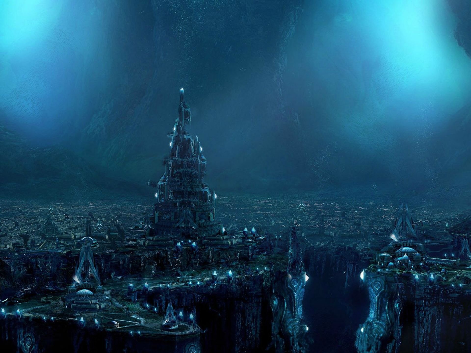 Futuristic City Rare Hd Wallpaper - Fantasy City Of The Dead - HD Wallpaper 